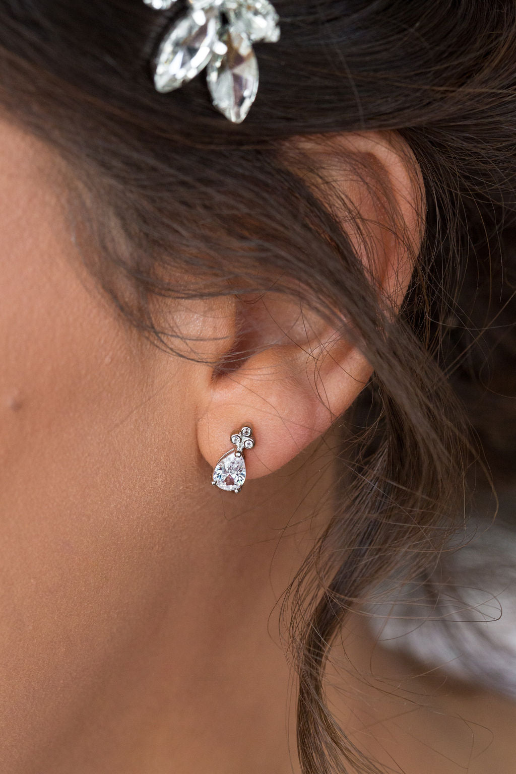 sterling stud for gift or bride by Emma Rose Jewellery