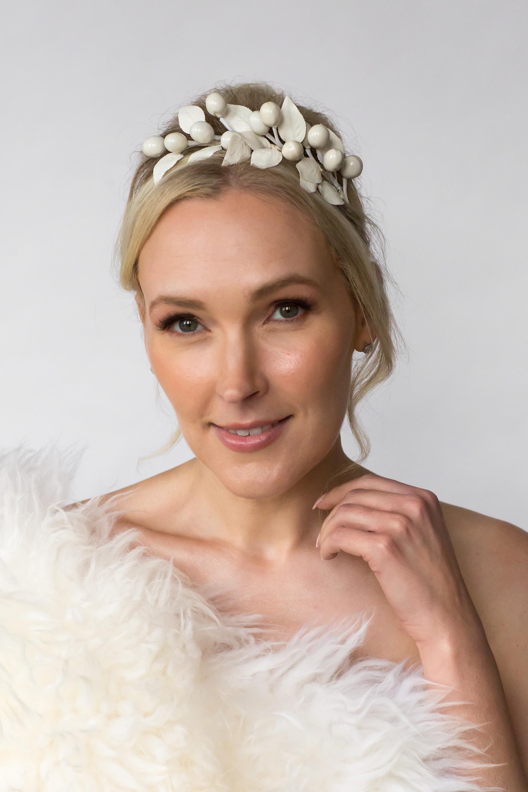 vintage ivory bridal crown