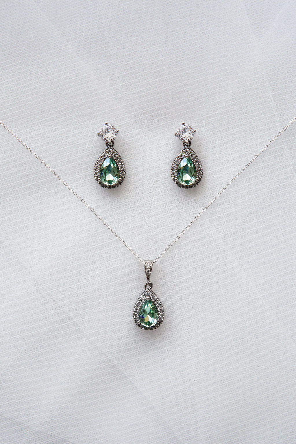 sage bridesmaid jewellery set