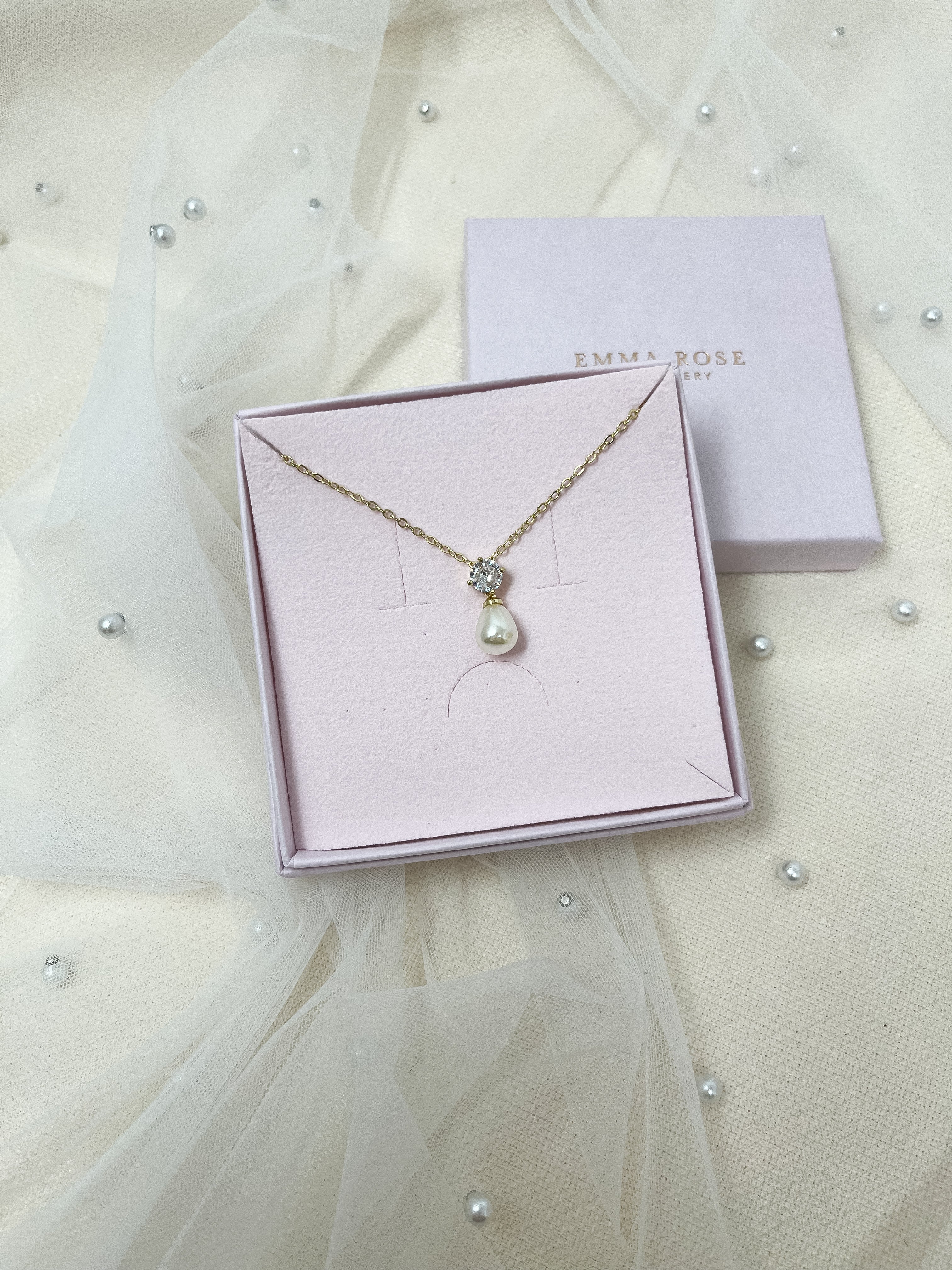 Pearl Marquise Bridal Jewellery Set