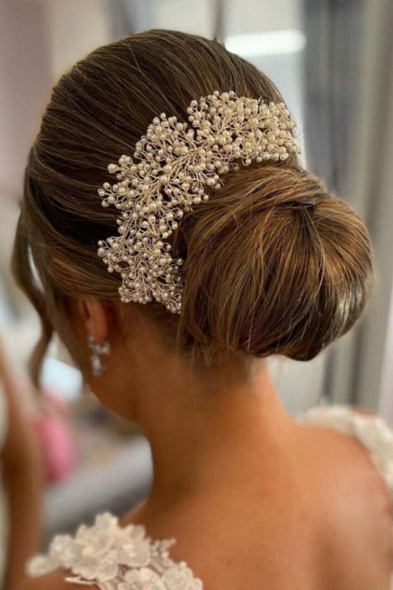 Pearl Cluster Bridal Hair Comb