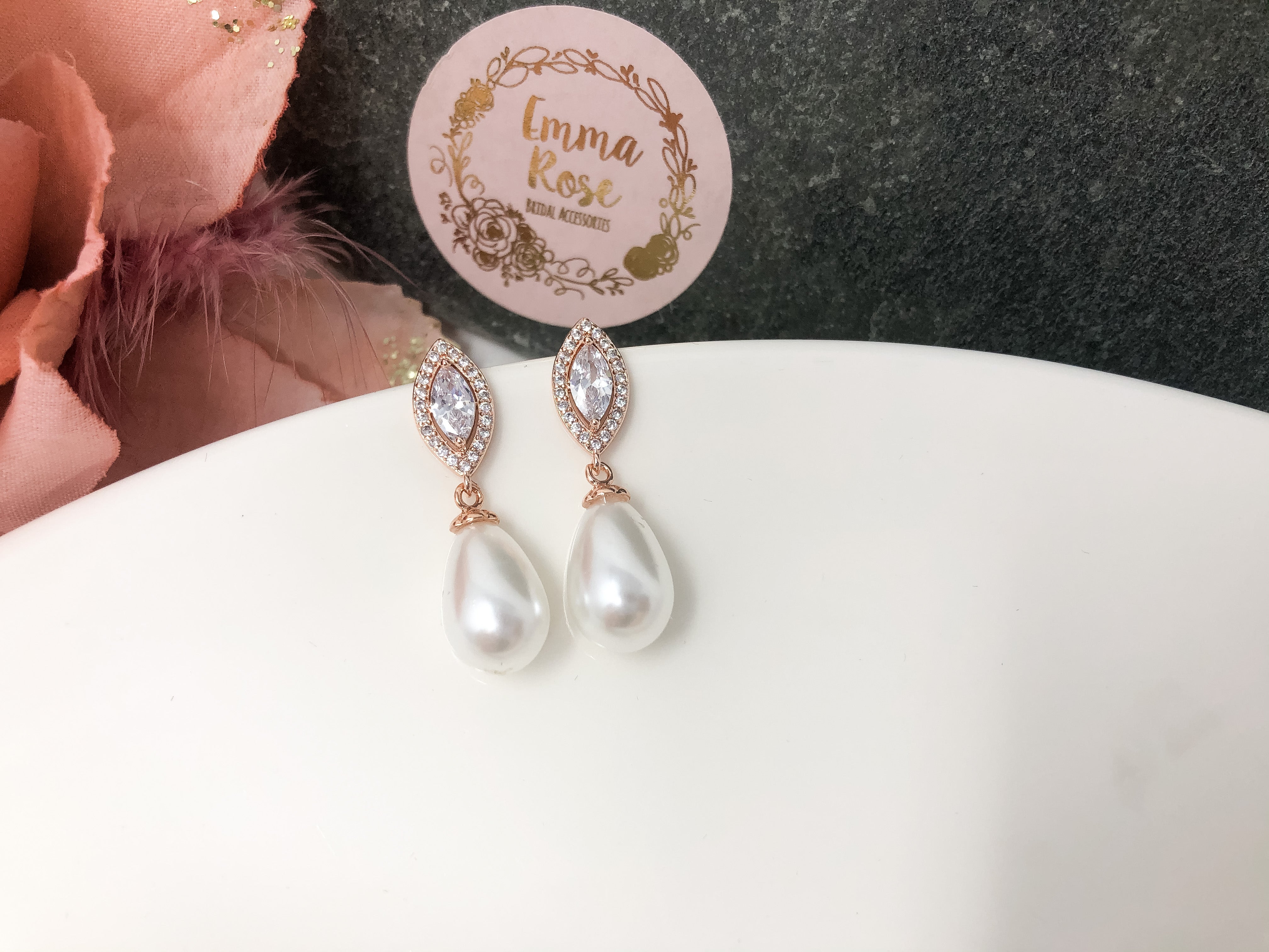 Pearl Marquise Earrings