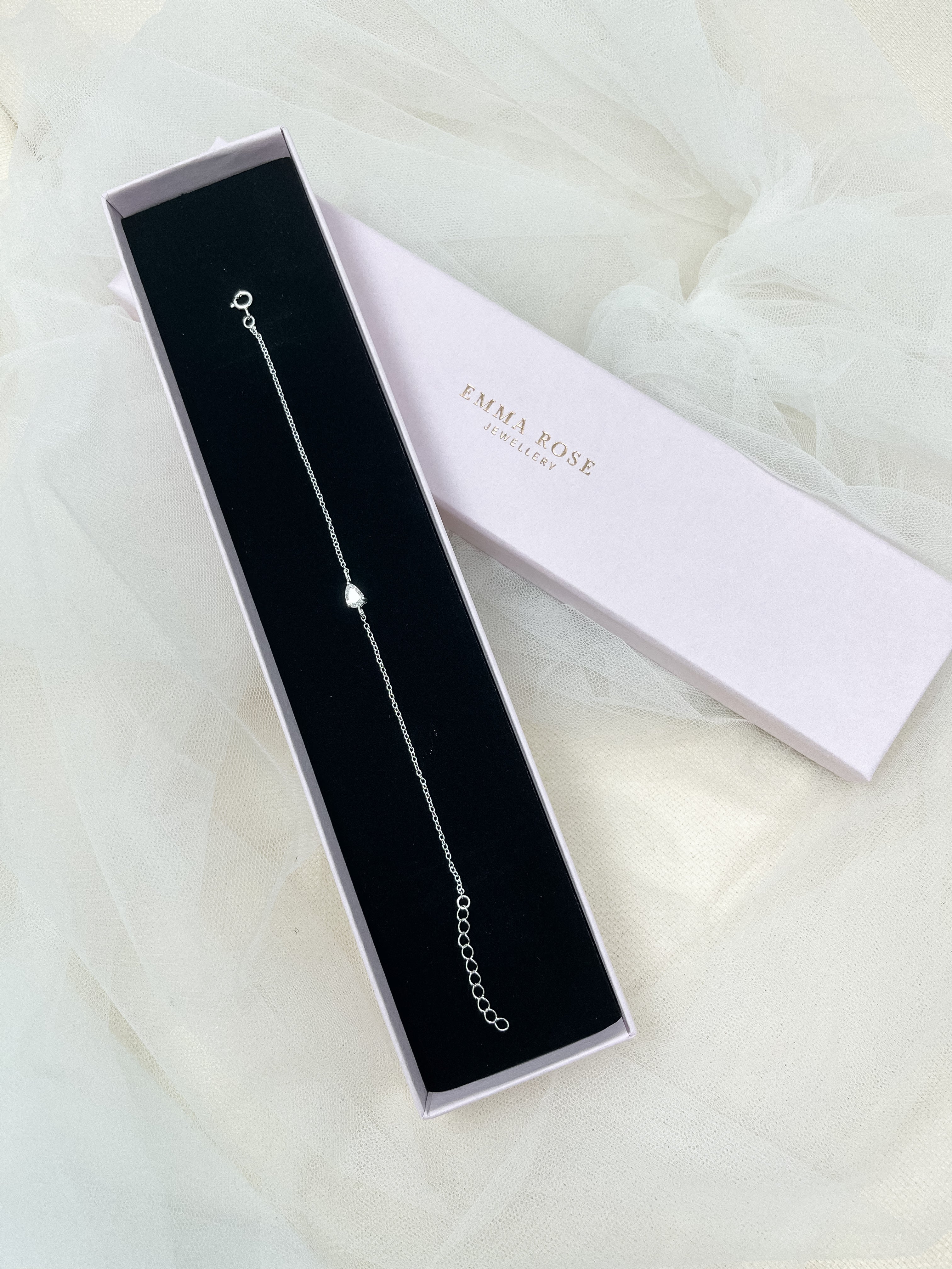 Sterling Silver Pear Stud Jewellery Set