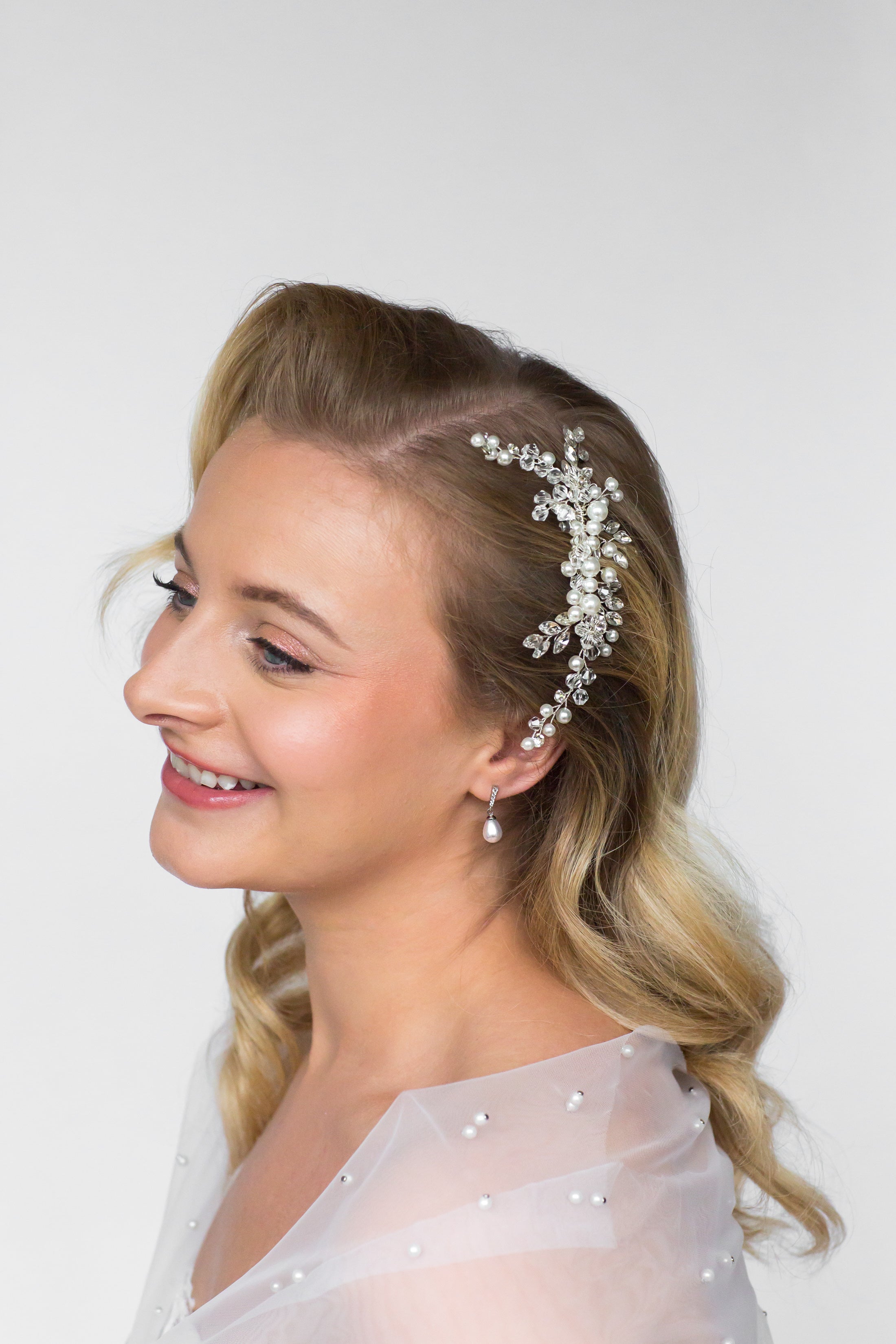 Crystal and Pearl Bridal Comb