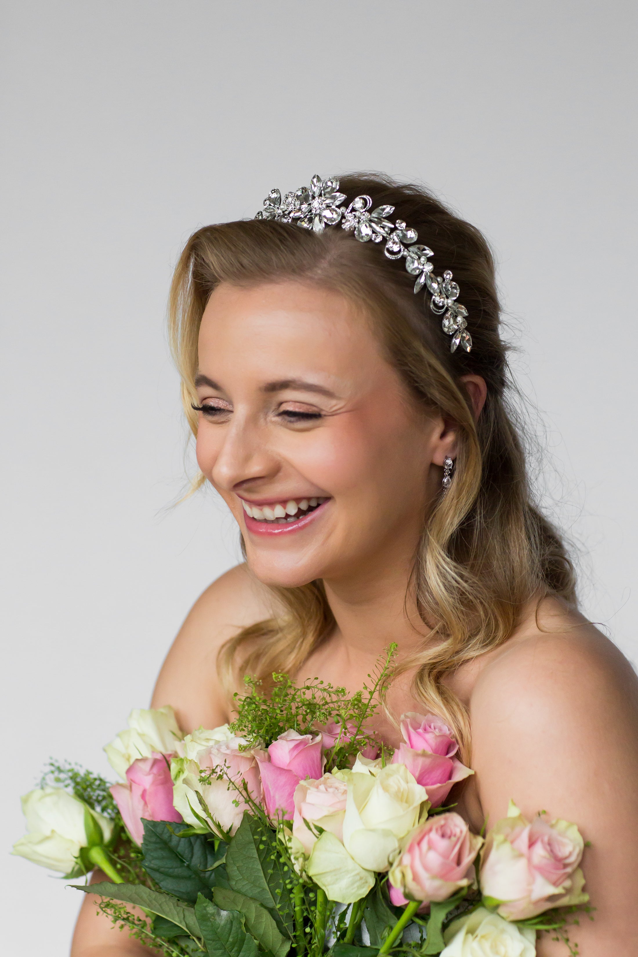Silver Crystal Bridal Crown Tiara