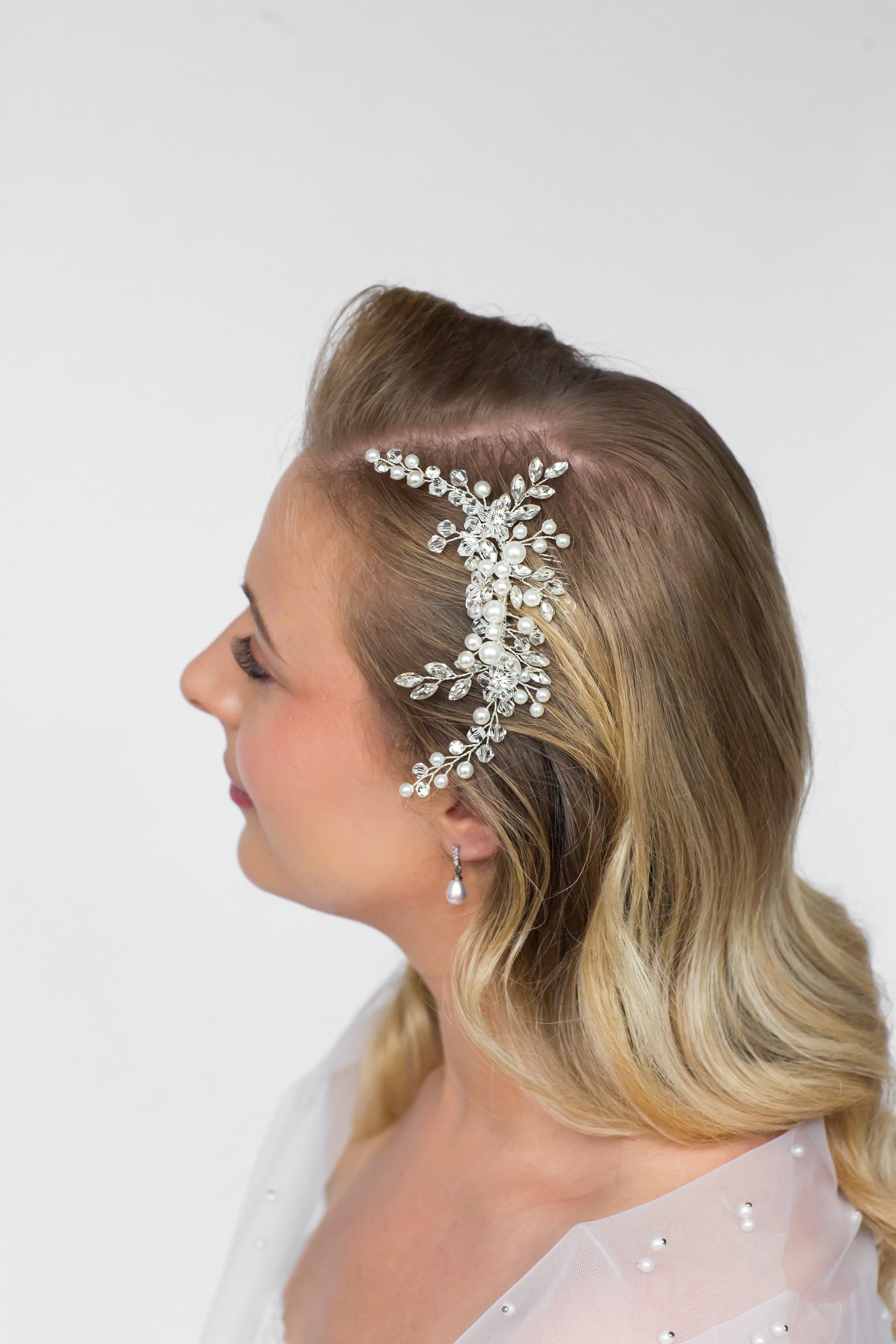 Crystal and Pearl Bridal Comb