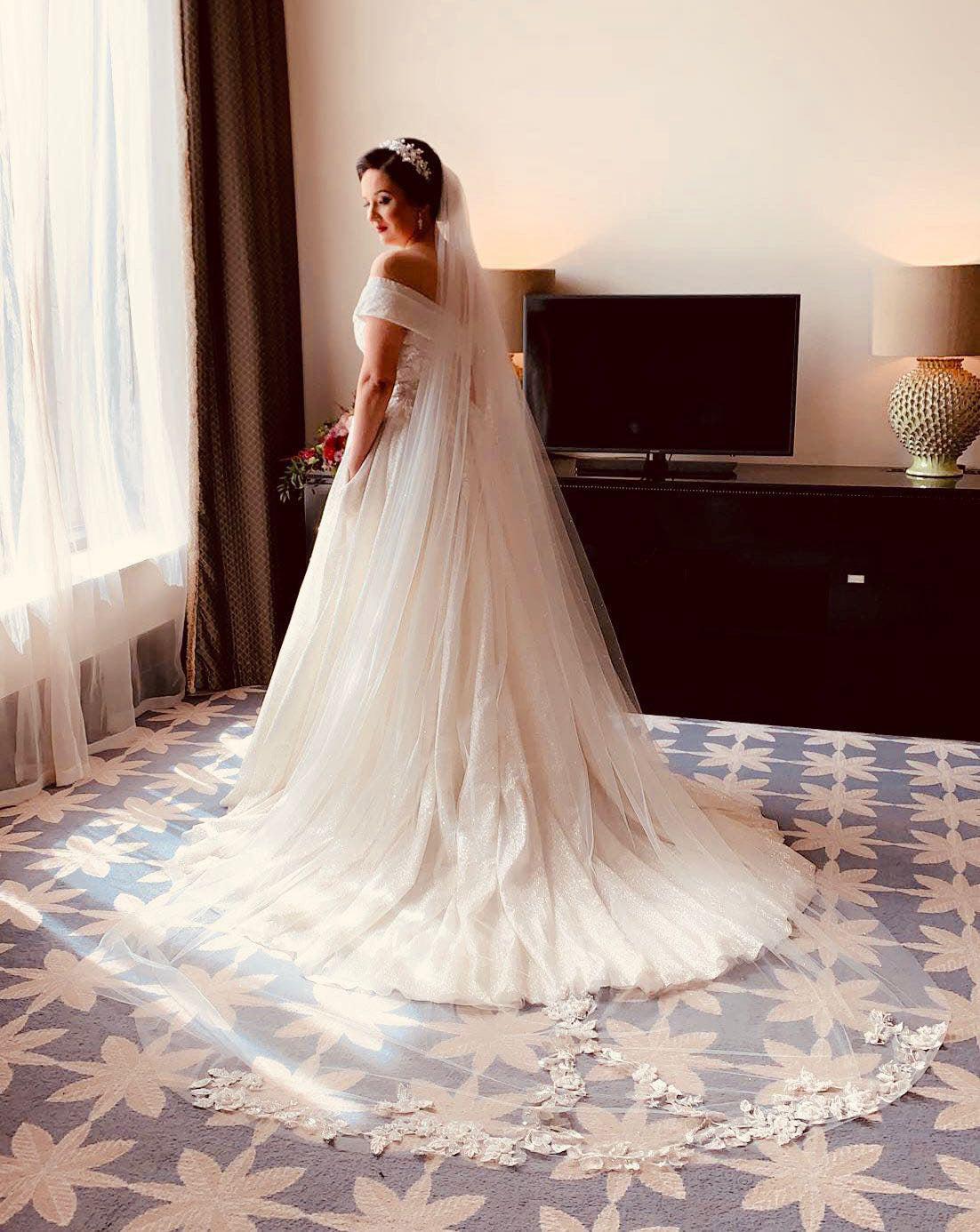 Full Statement Crystal Bridal Headband