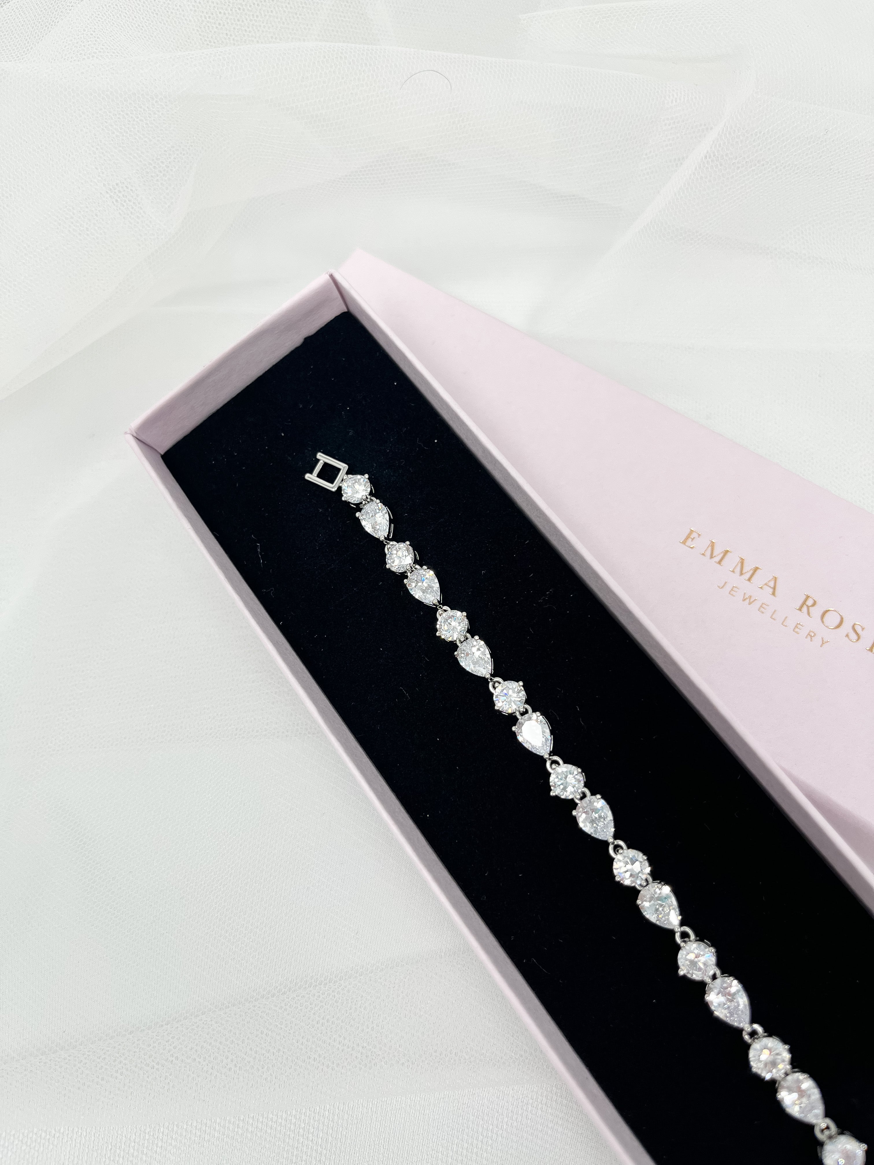 Sparkly Bridal Tennis Bracelet