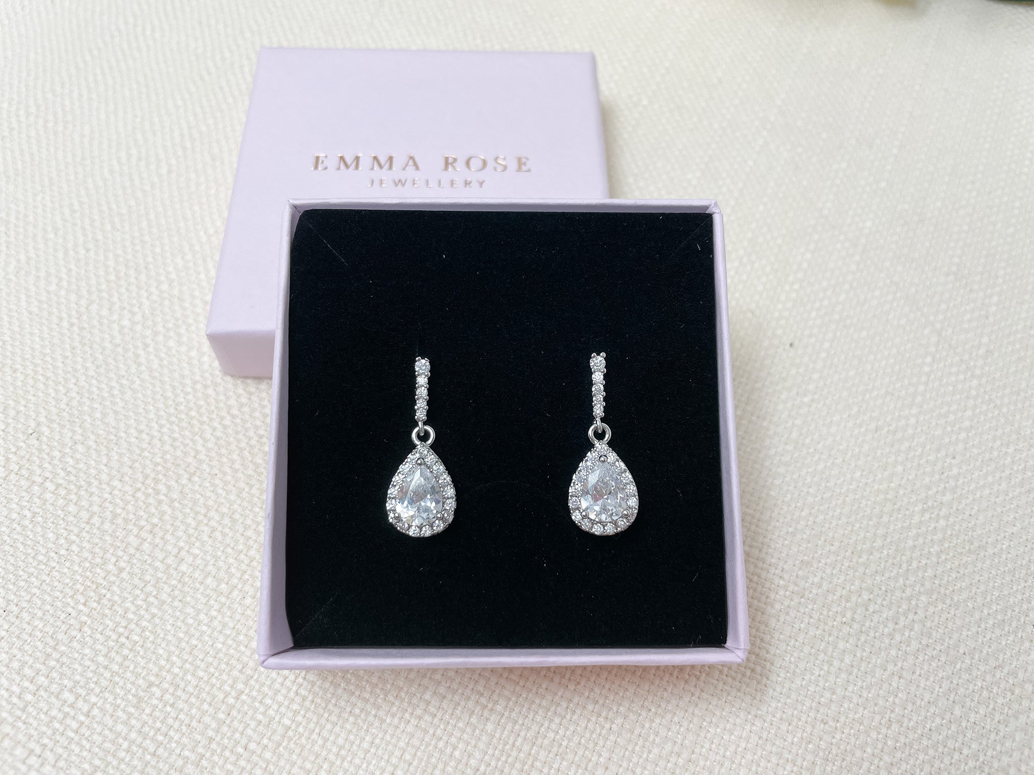 Crystal Teardrop Bridal Jewellery Set