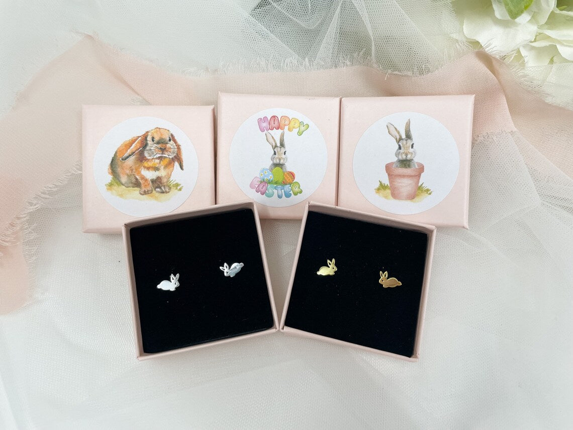 Sterling Silver Bunny Rabbit Stud