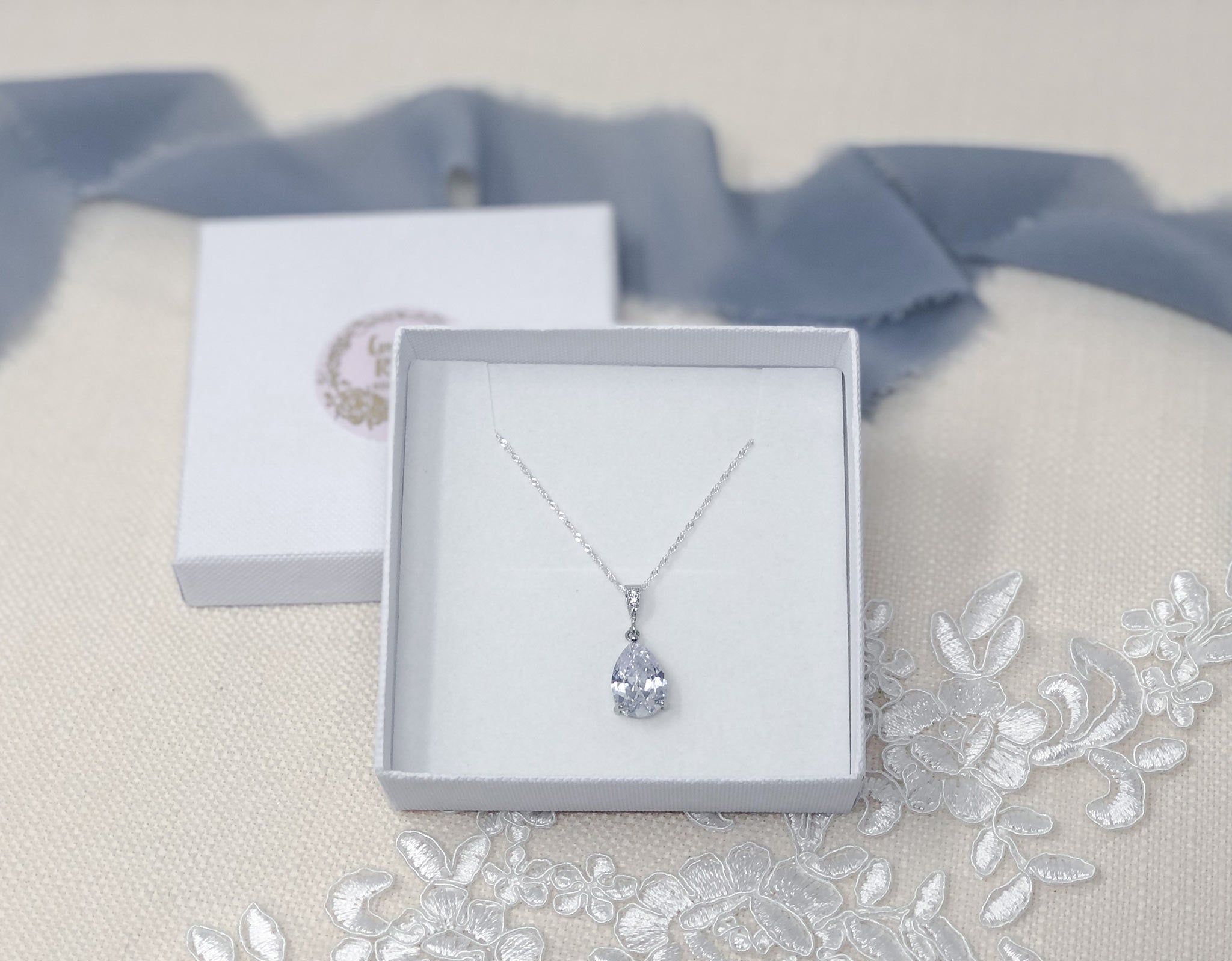 Crystal Teardrop Necklace