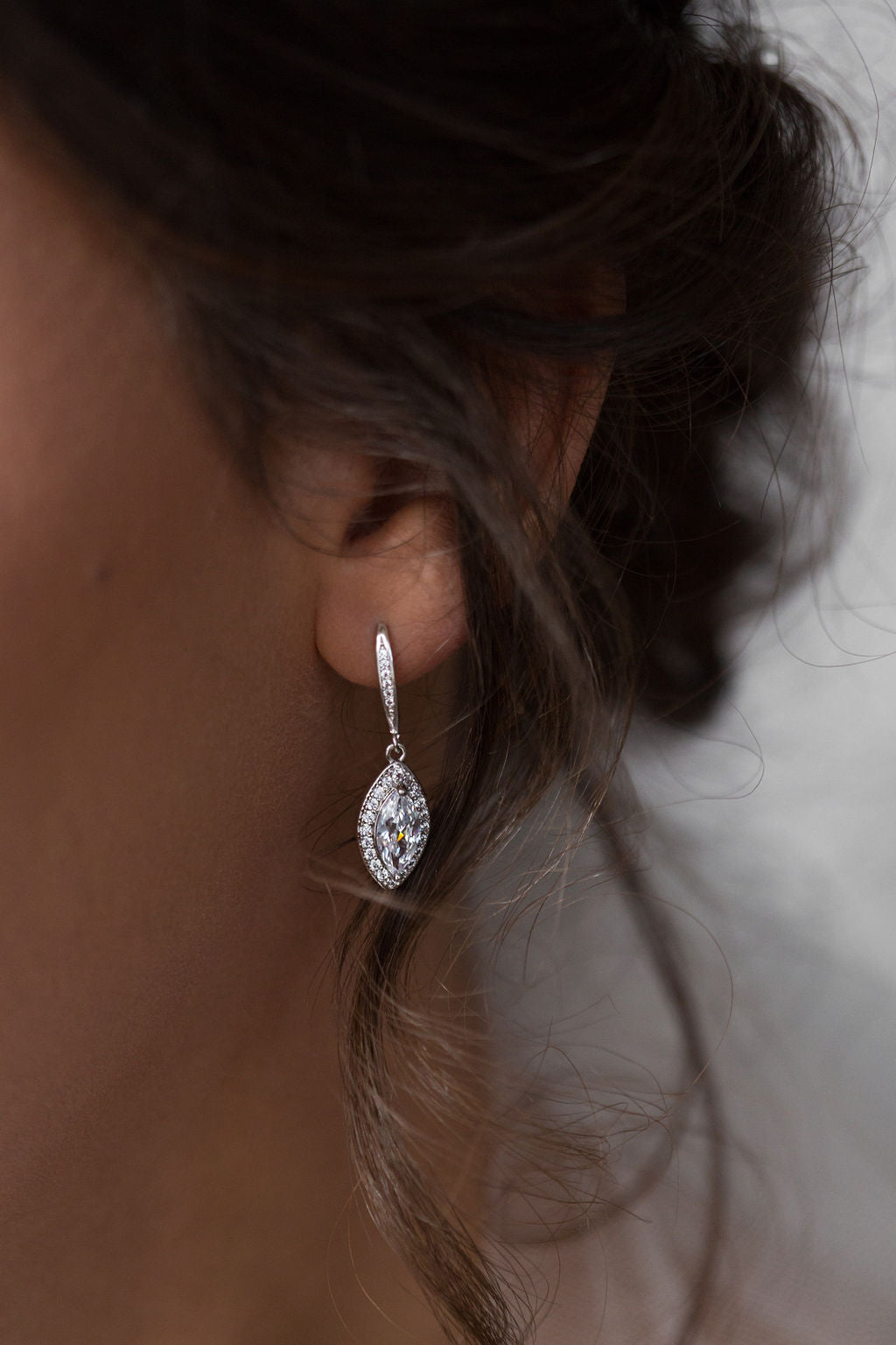 Marquise Drop Small Bridal Earrings