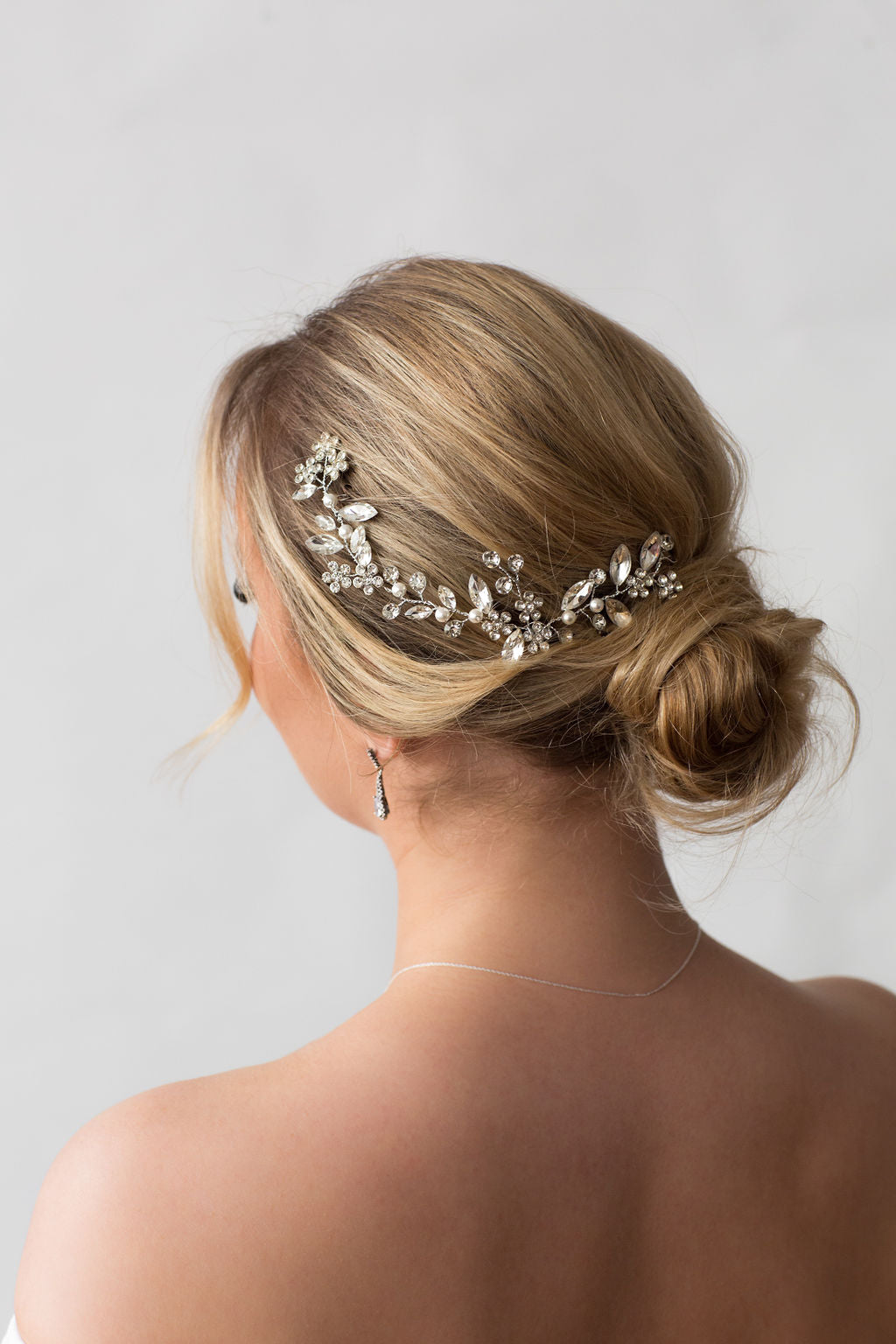 Sparkly Crystal Flower Hair Vine