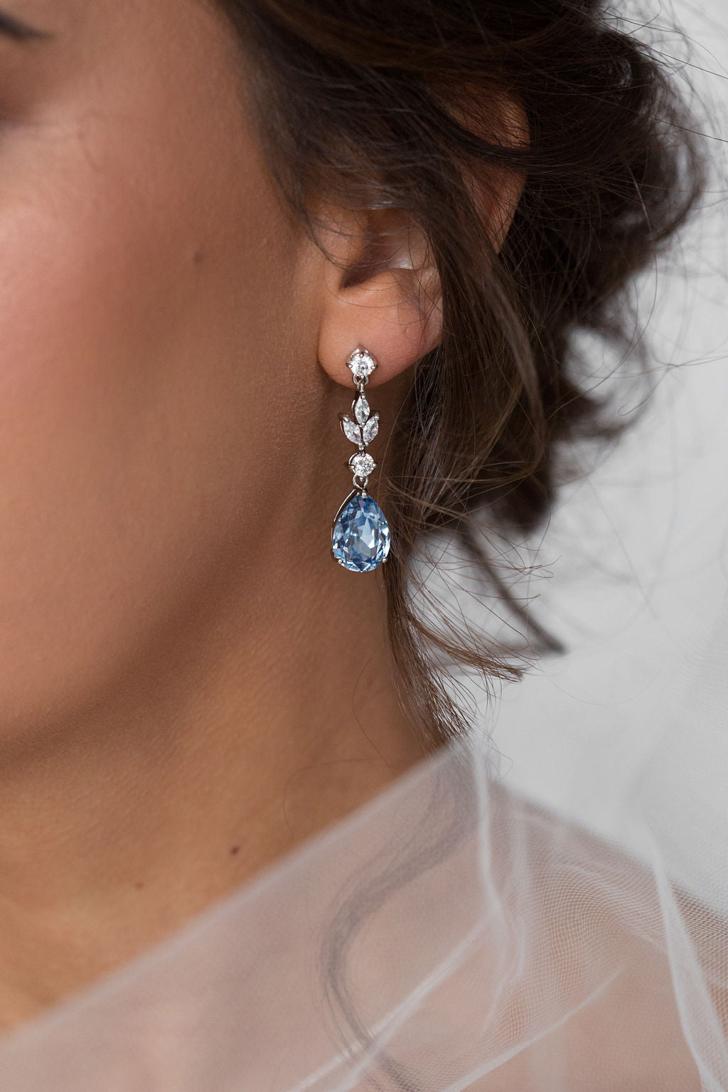 Light Blue Sapphire Bridal Jewellery Set