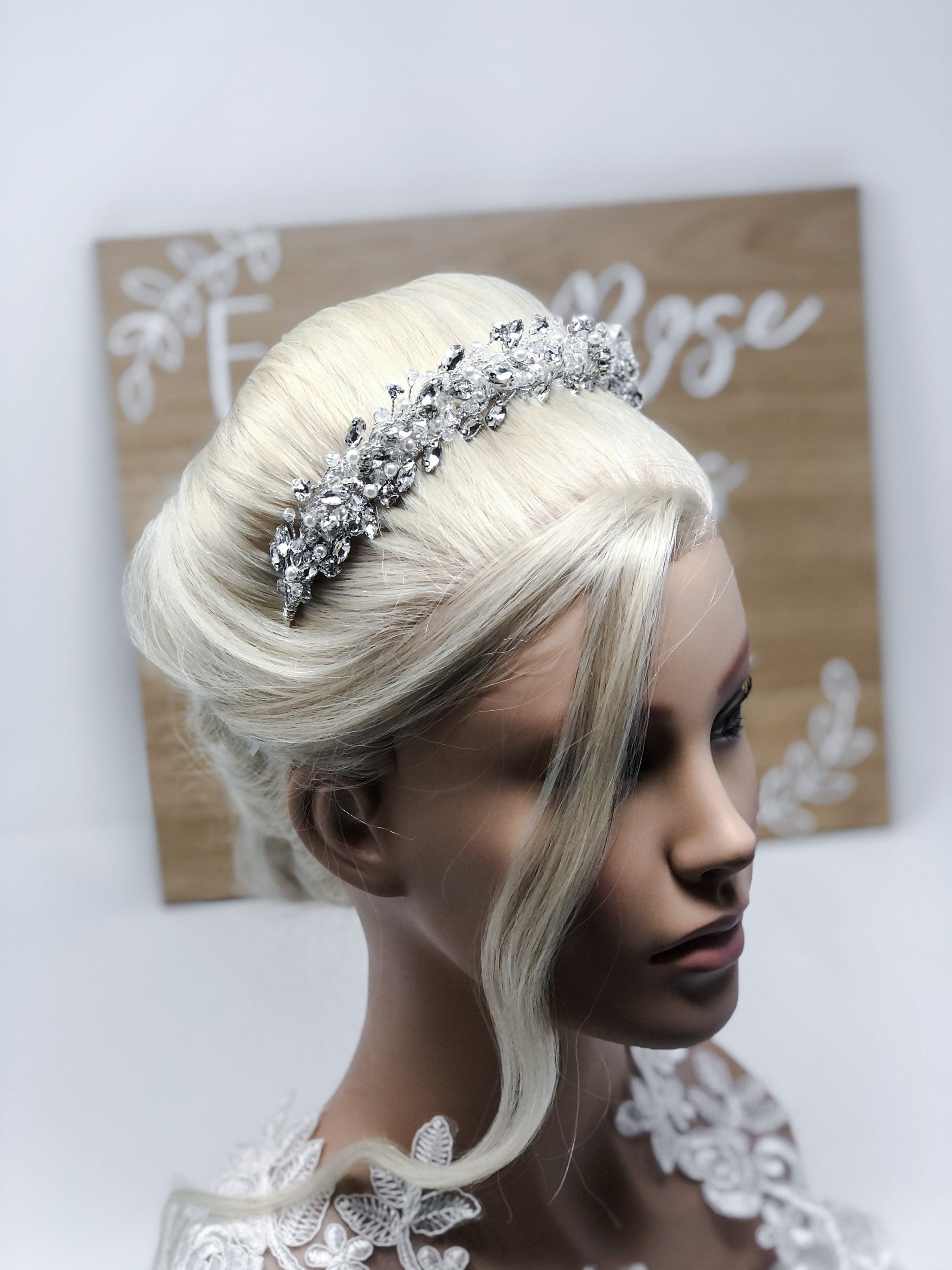 Crystal Bridal Tiara - Wedding Crown - Sparkly Tiara - Wedding Jewellery - Bridal Headband - Bride Headpiece