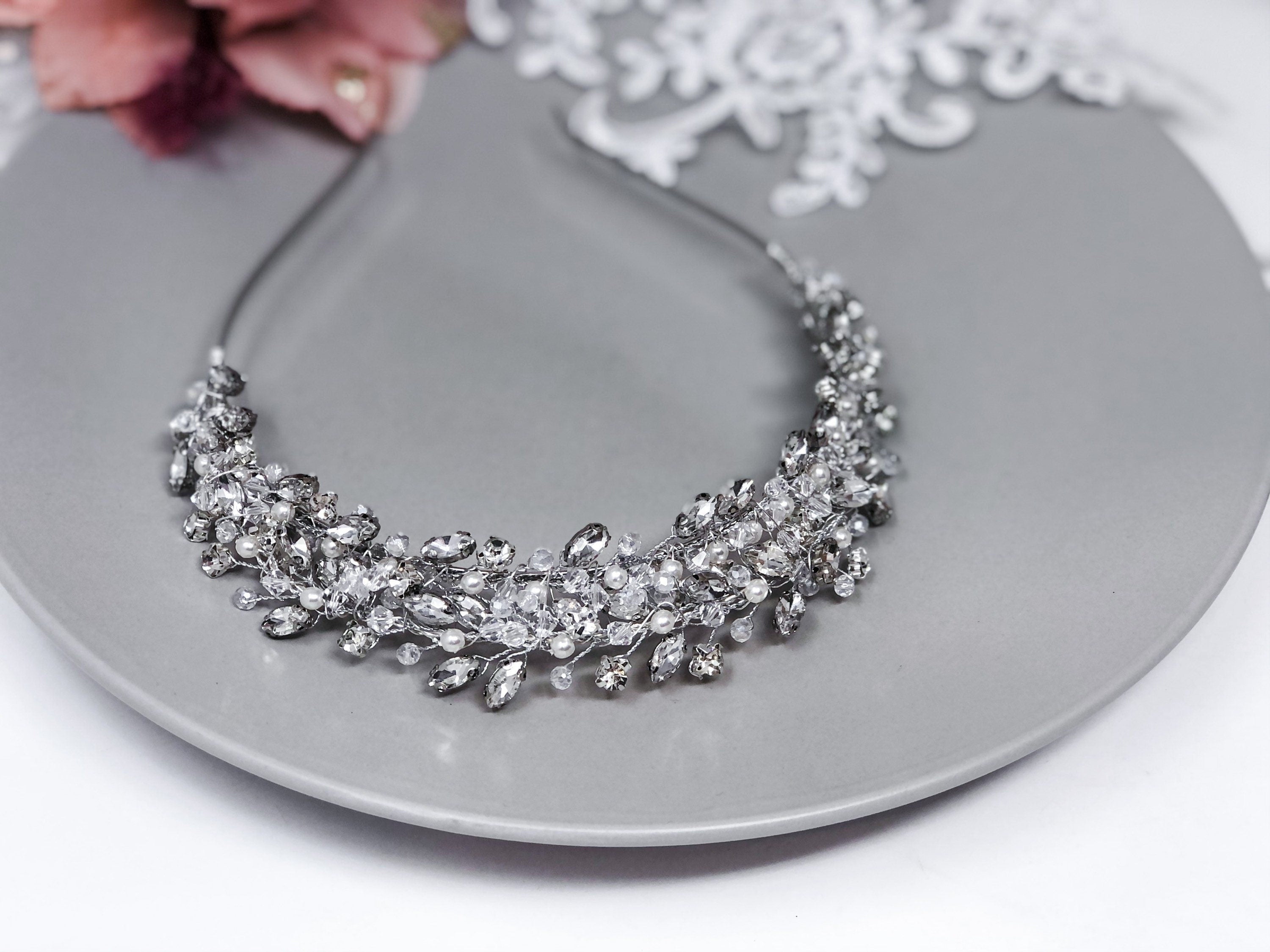 Crystal Bridal Tiara - Wedding Crown - Sparkly Tiara - Wedding Jewellery - Bridal Headband - Bride Headpiece