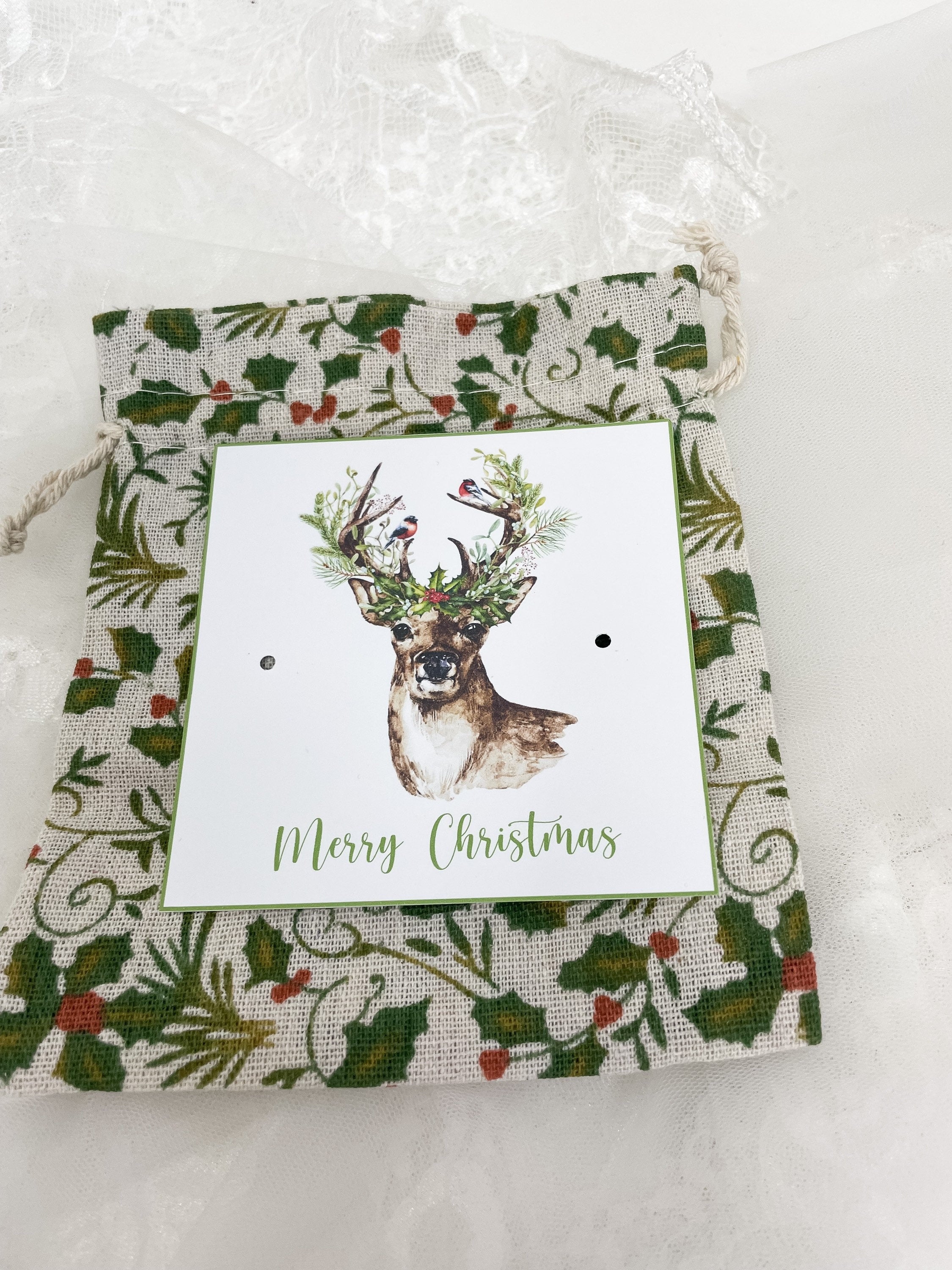Christmas Earrings - Robin Bird Earrings | Stocking Filler - Sterling Silver Studs - Gift - Jewellery