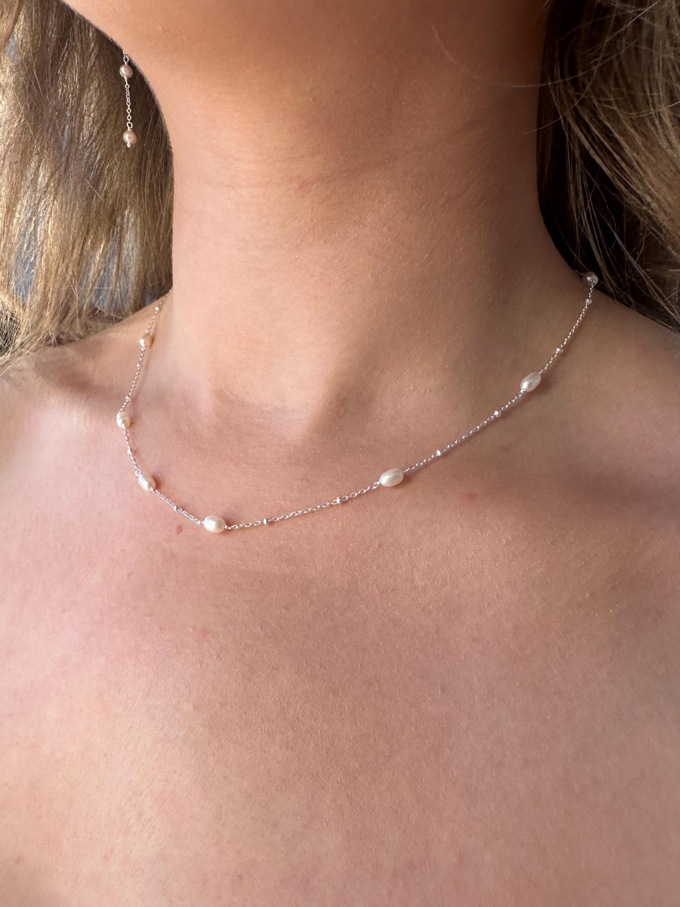 Pearl Necklace | Freshwater Pearl | Bride | Wedding | Bridal Jewellery | Gift | Occasion Sterling Silver