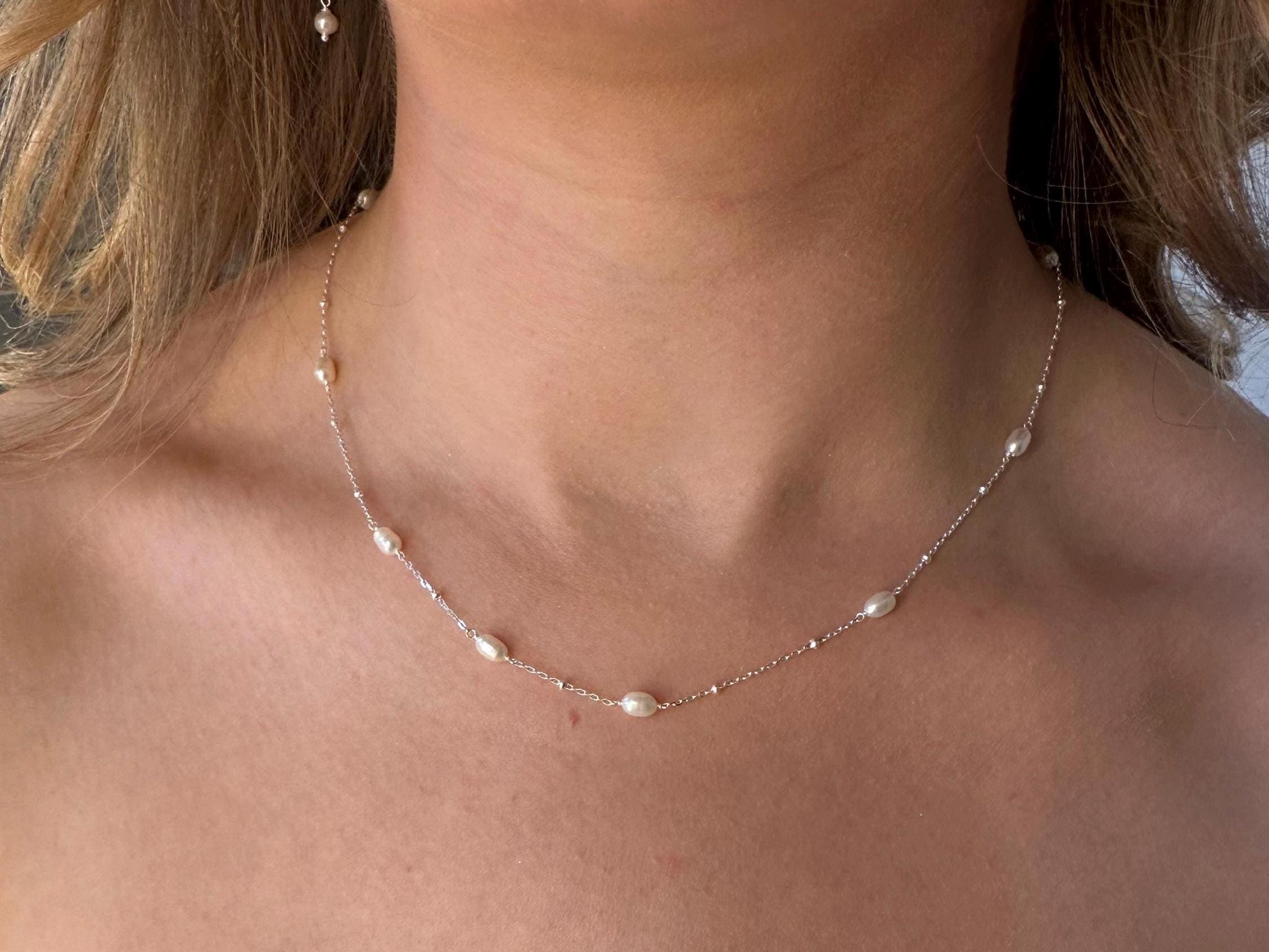 Pearl Necklace | Freshwater Pearl | Bride | Wedding | Bridal Jewellery | Gift | Occasion Sterling Silver