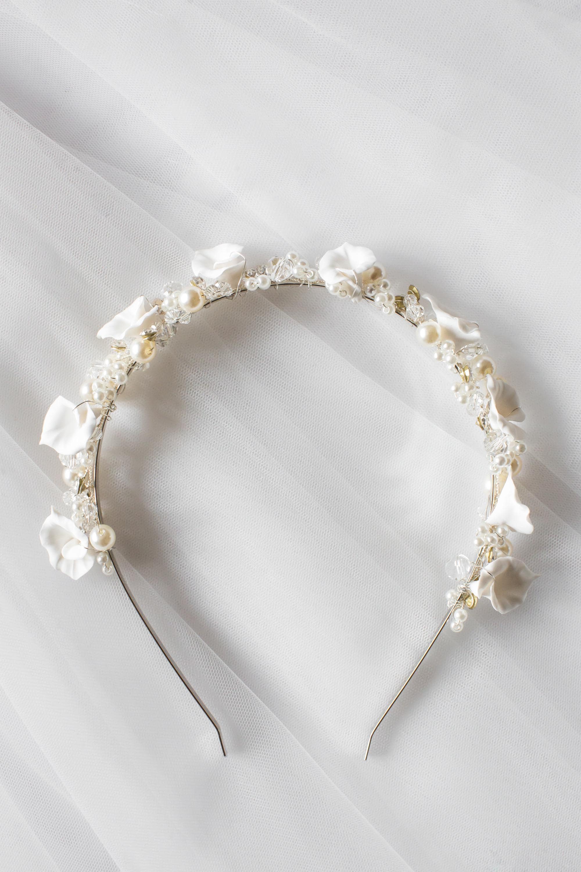 Bridal Crown | Large Pearl Tiara | Bride | Wedding | Headband
