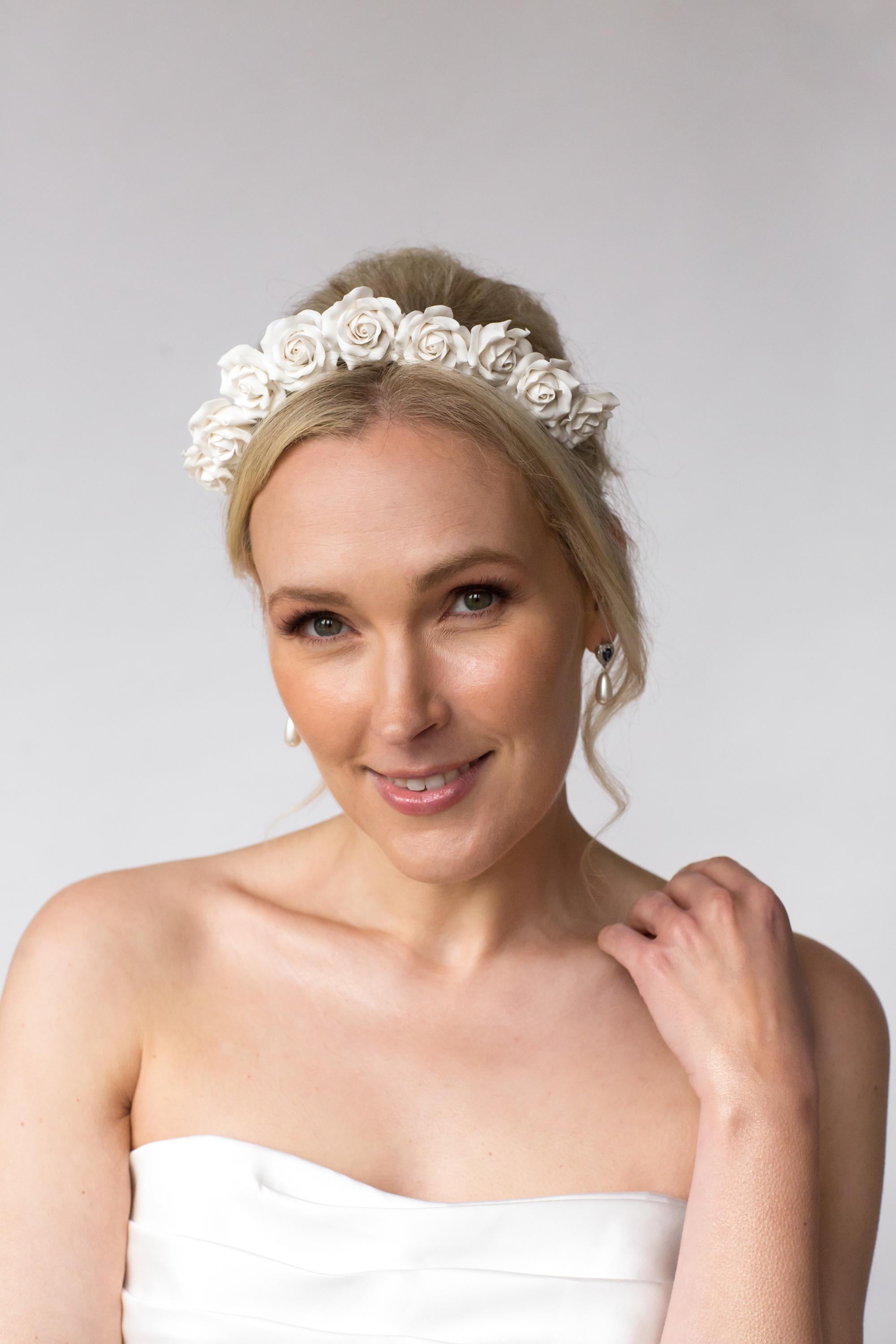 Bridal Crown | Large Pearl Tiara | Bride | Wedding | Headband