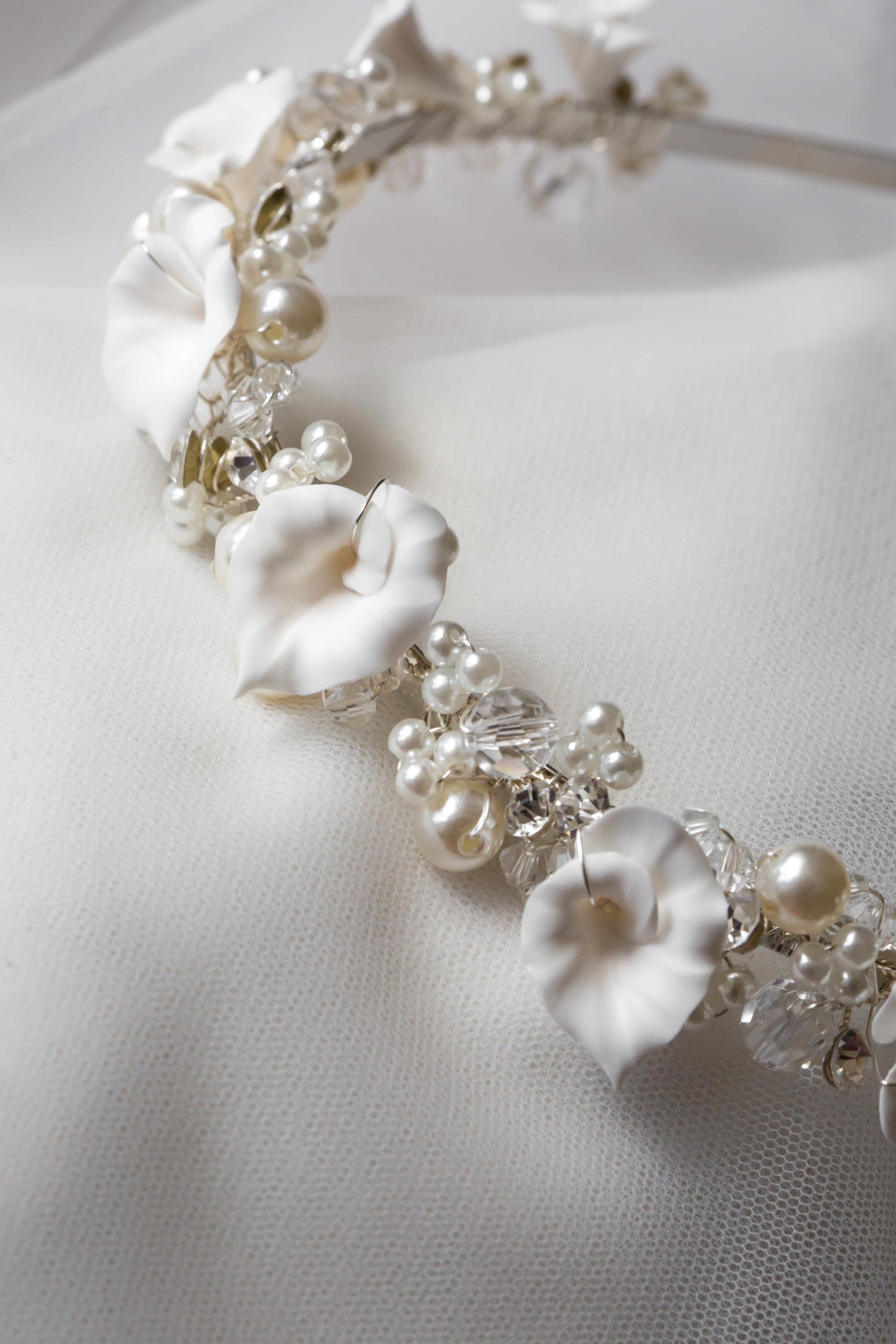 Bridal Crown | Large Pearl Tiara | Bride | Wedding | Headband