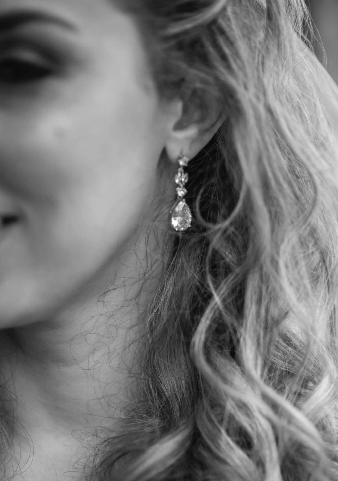 Teardrop Bridal Earrings