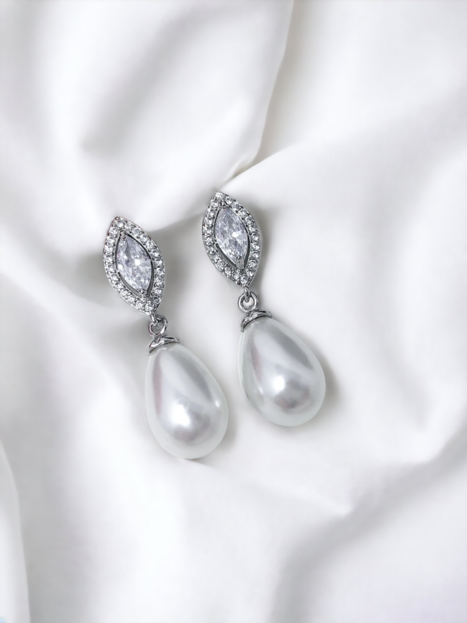 Pearl Marquise Bridal Jewellery Set