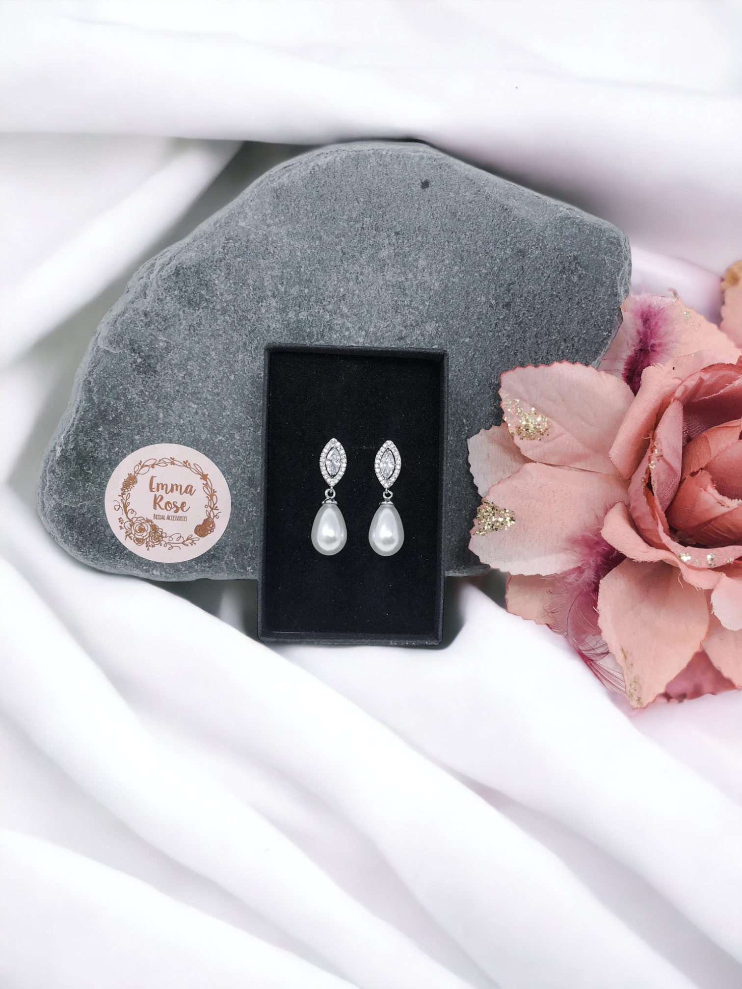 Pearl Marquise Bridal Jewellery Set