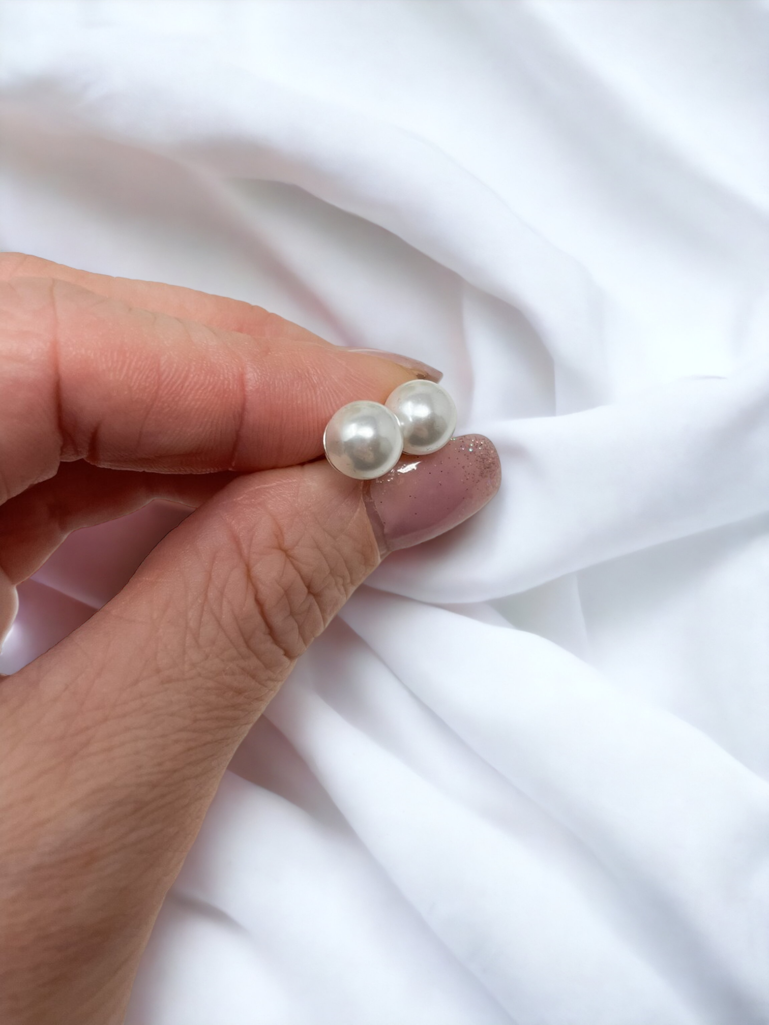 Sterling Silver Small Pearl Jewellery Set