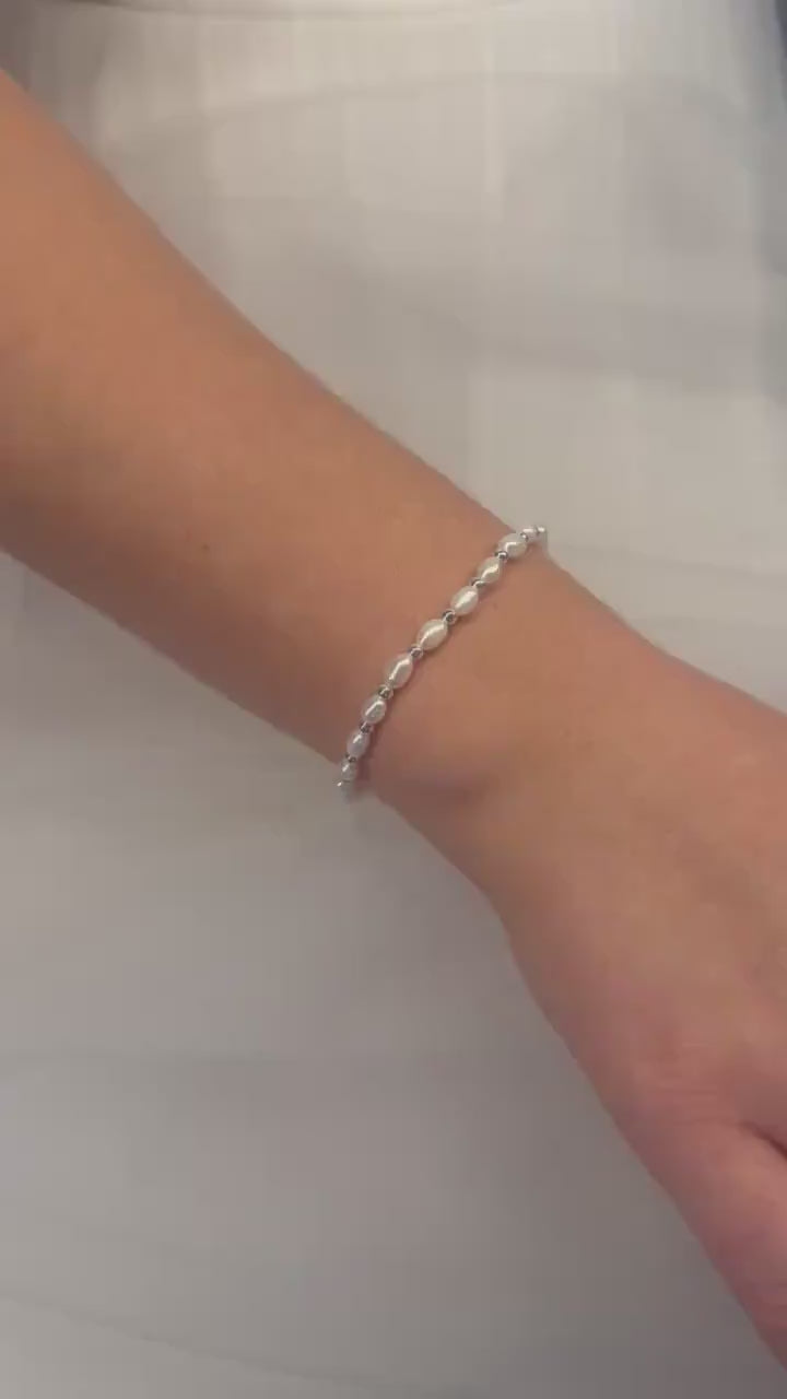Pearl Bracelet | Freshwater Pearl | Bride | Wedding | Bridal Jewellery | Gift | Occasion Sterling Silver