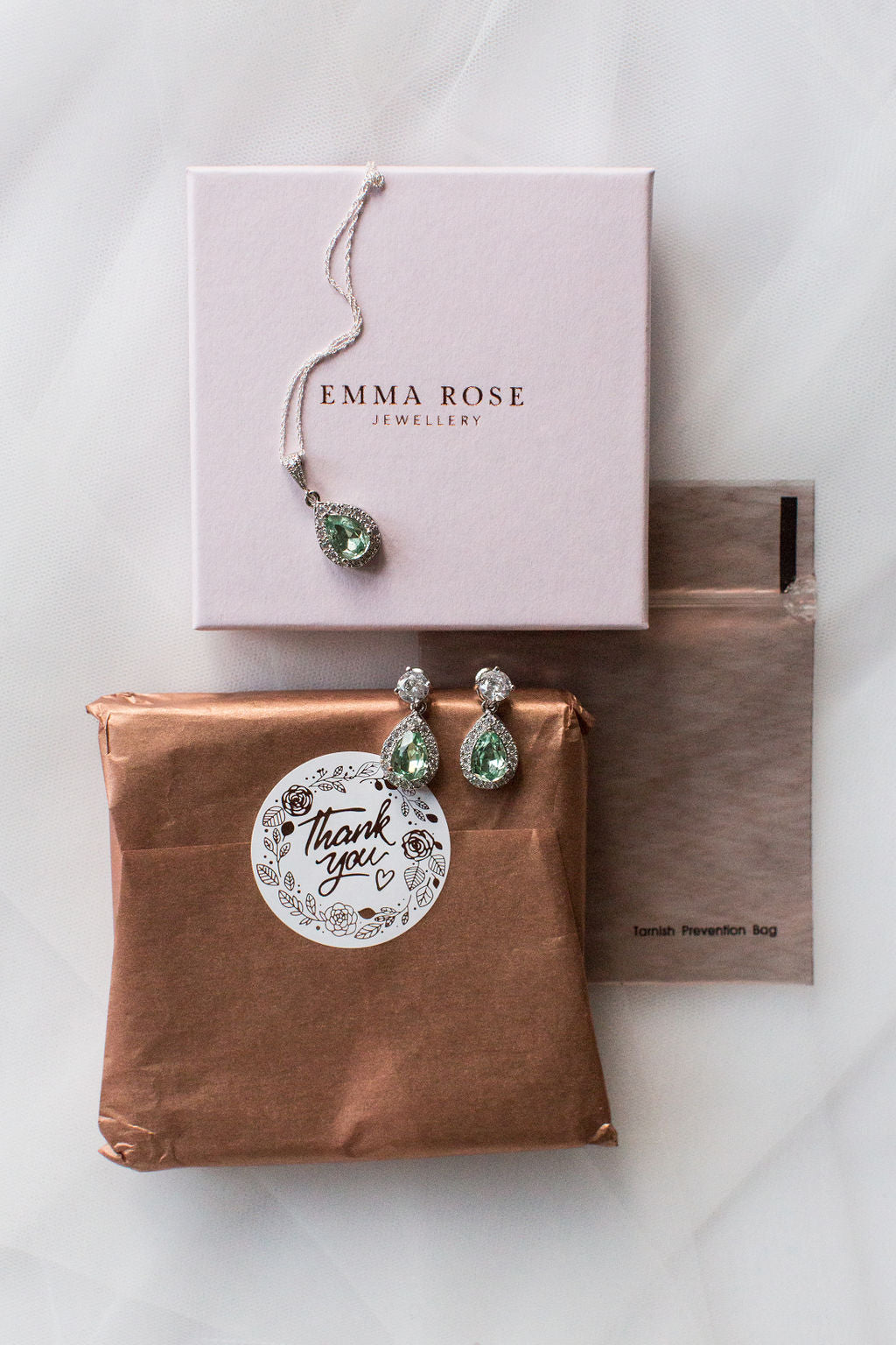 Sage Green Bridal Jewellery Set