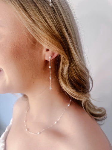 freshwater pearl minimalist bridal jewellery