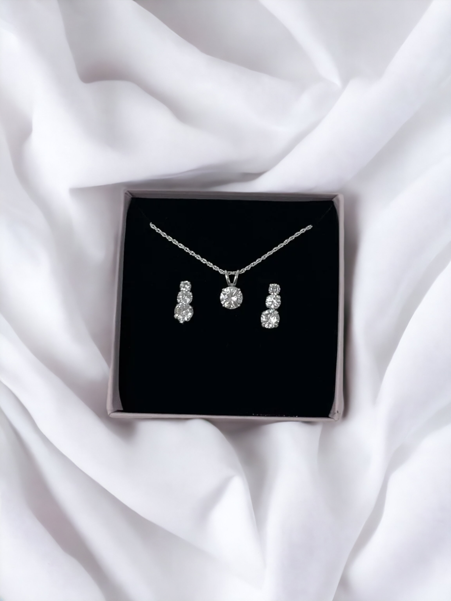 Trilogy Sterling Silver Small Jewellery Set