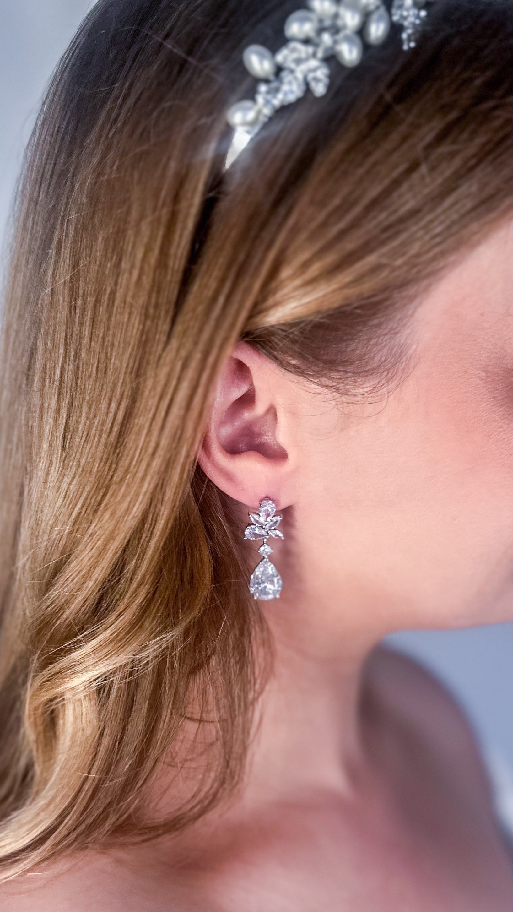 Crystal Bridal Earrings | Drop Wedding Earrings