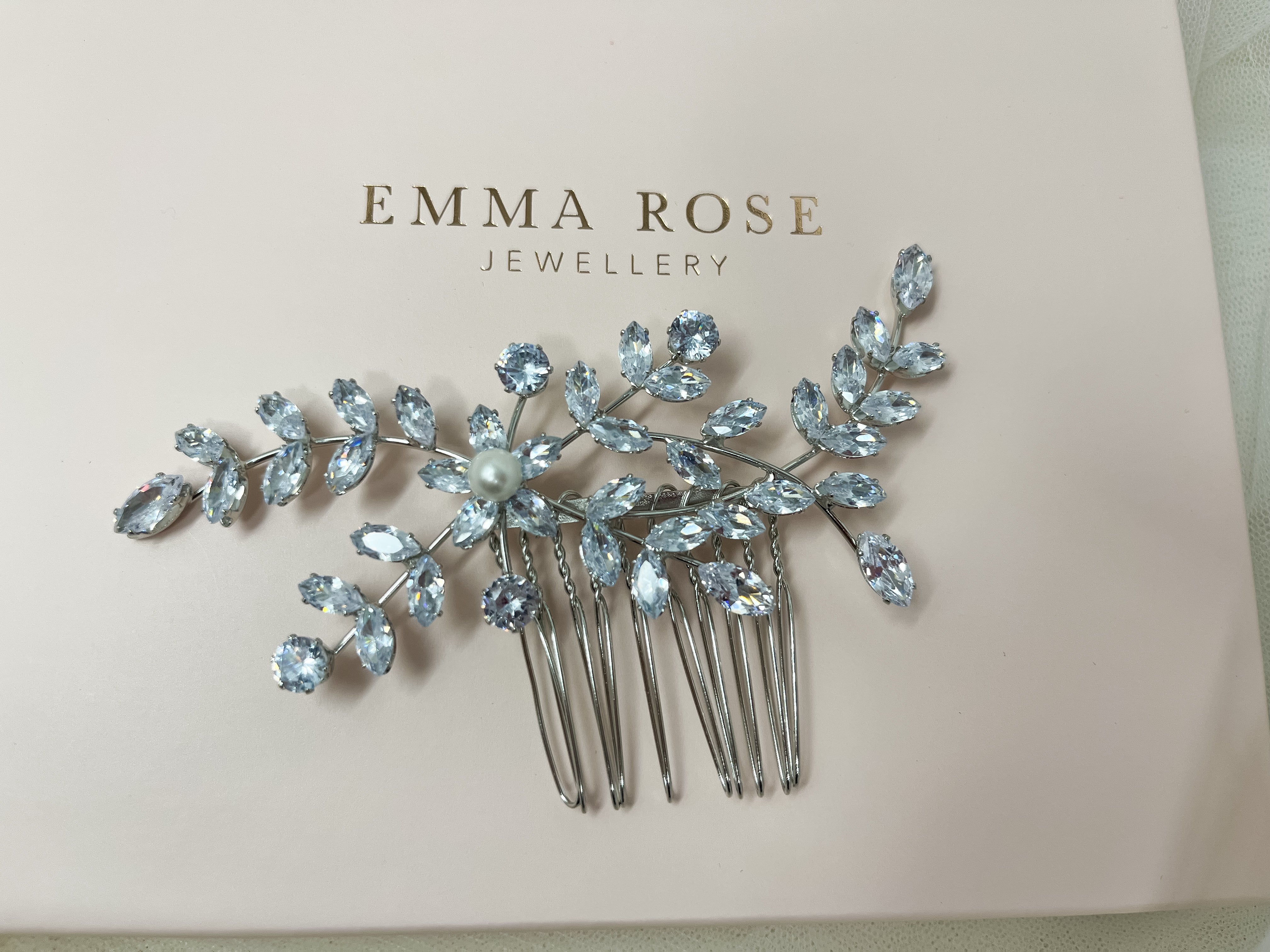 Sparkly Small Bridal Hair Comb