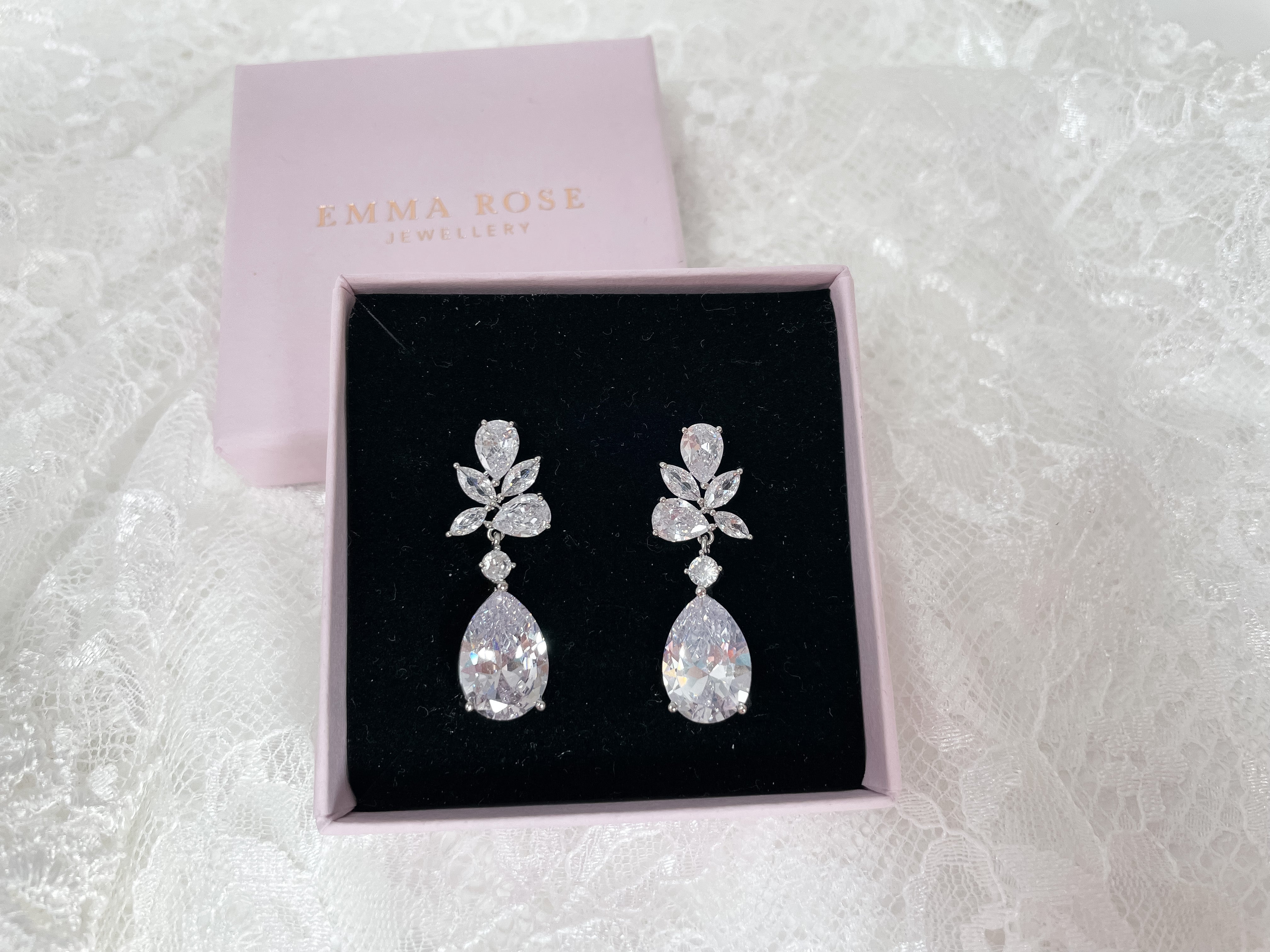 Crystal Bridal Earrings | Drop Wedding Earrings