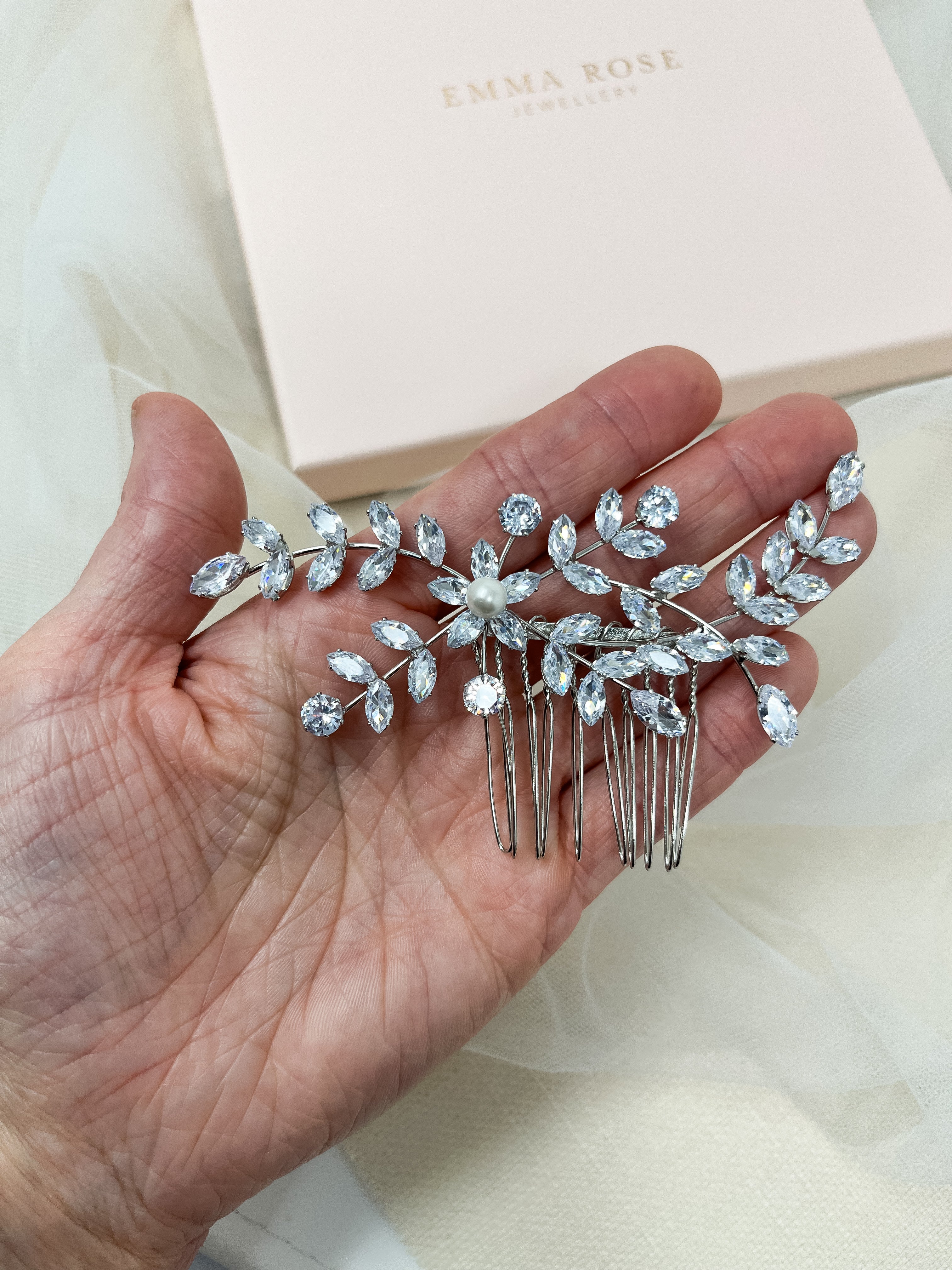 Sparkly Small Bridal Hair Comb