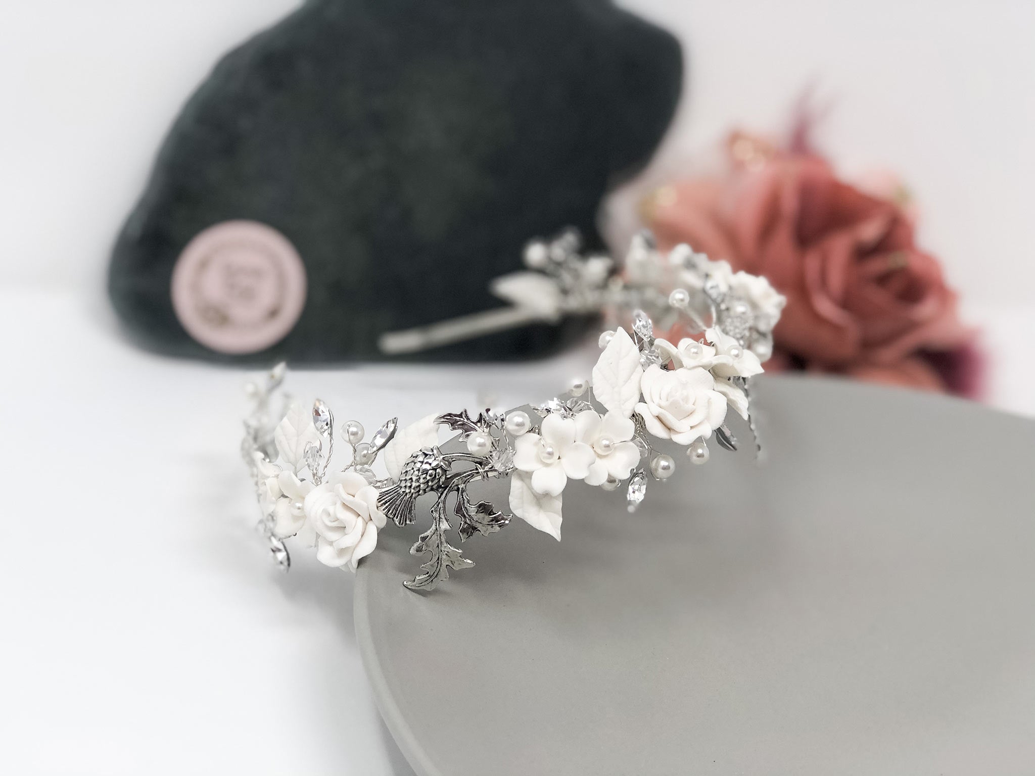 Thistle and Rose Hairband