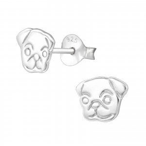 Dog Stud Earrings - Dog Breed Gift - Sterling Silver Dog Lover Jewellery - Pug - Frenchie - Bully - Staffie - Rottweiler - Boxer - Pit Bull