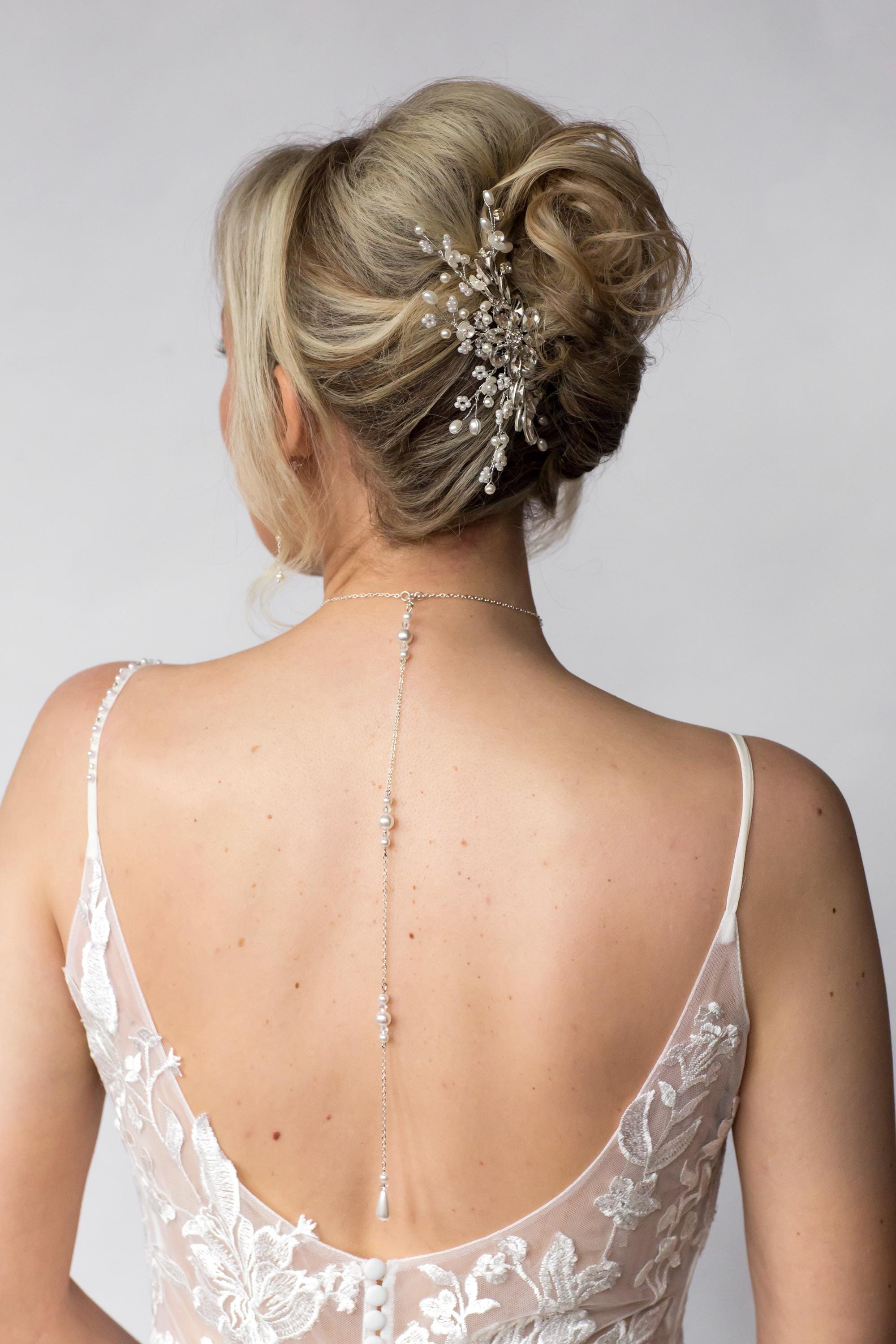 Backdrop Necklace | Back Jewellery | Bridal Jewellery | Wedding Dress Jewellery | Sterling Silver