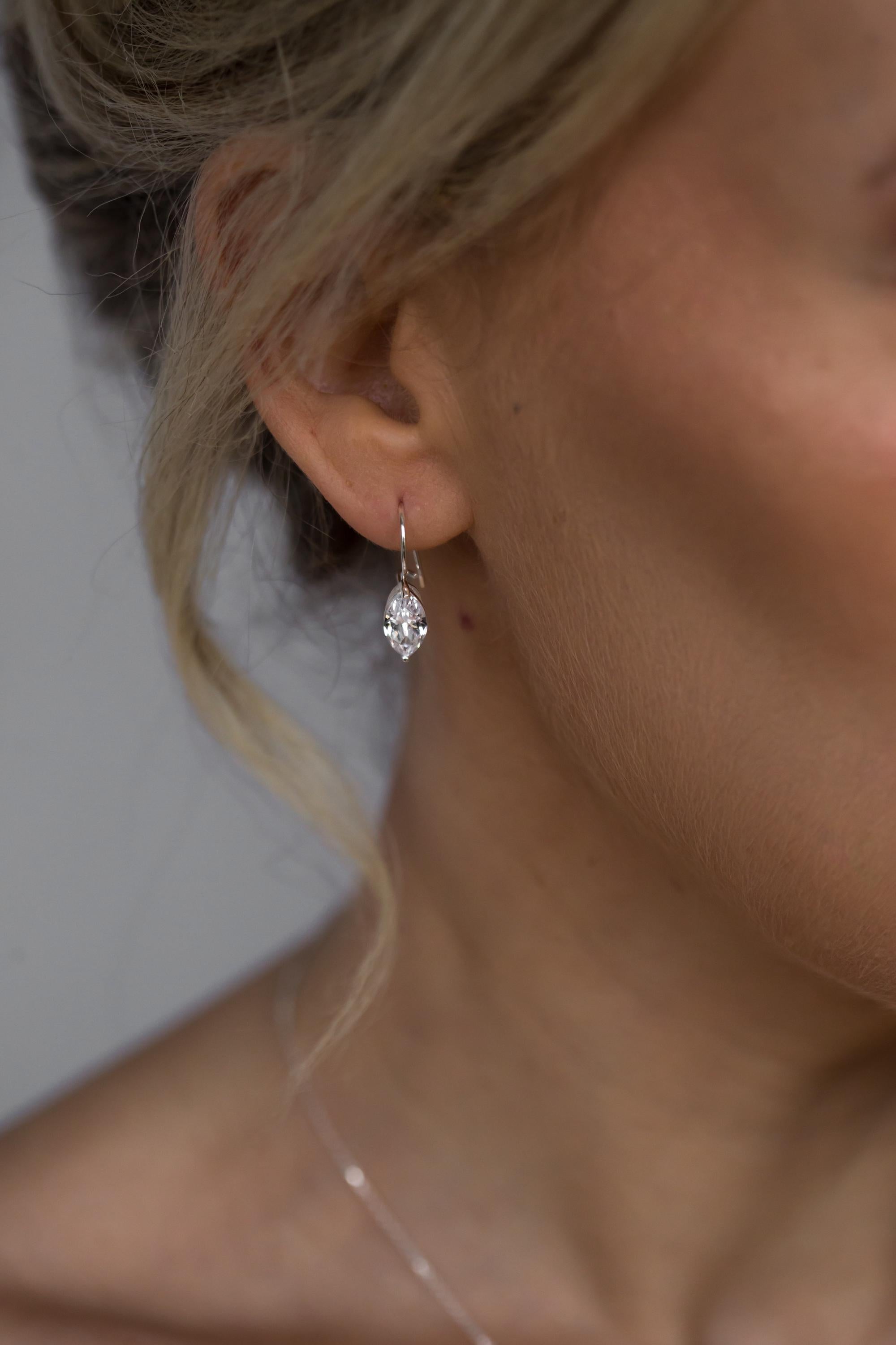 Bridal Earrings | Crystal Marquise Drop Earring | Wedding Jewellery | Bride | Gift