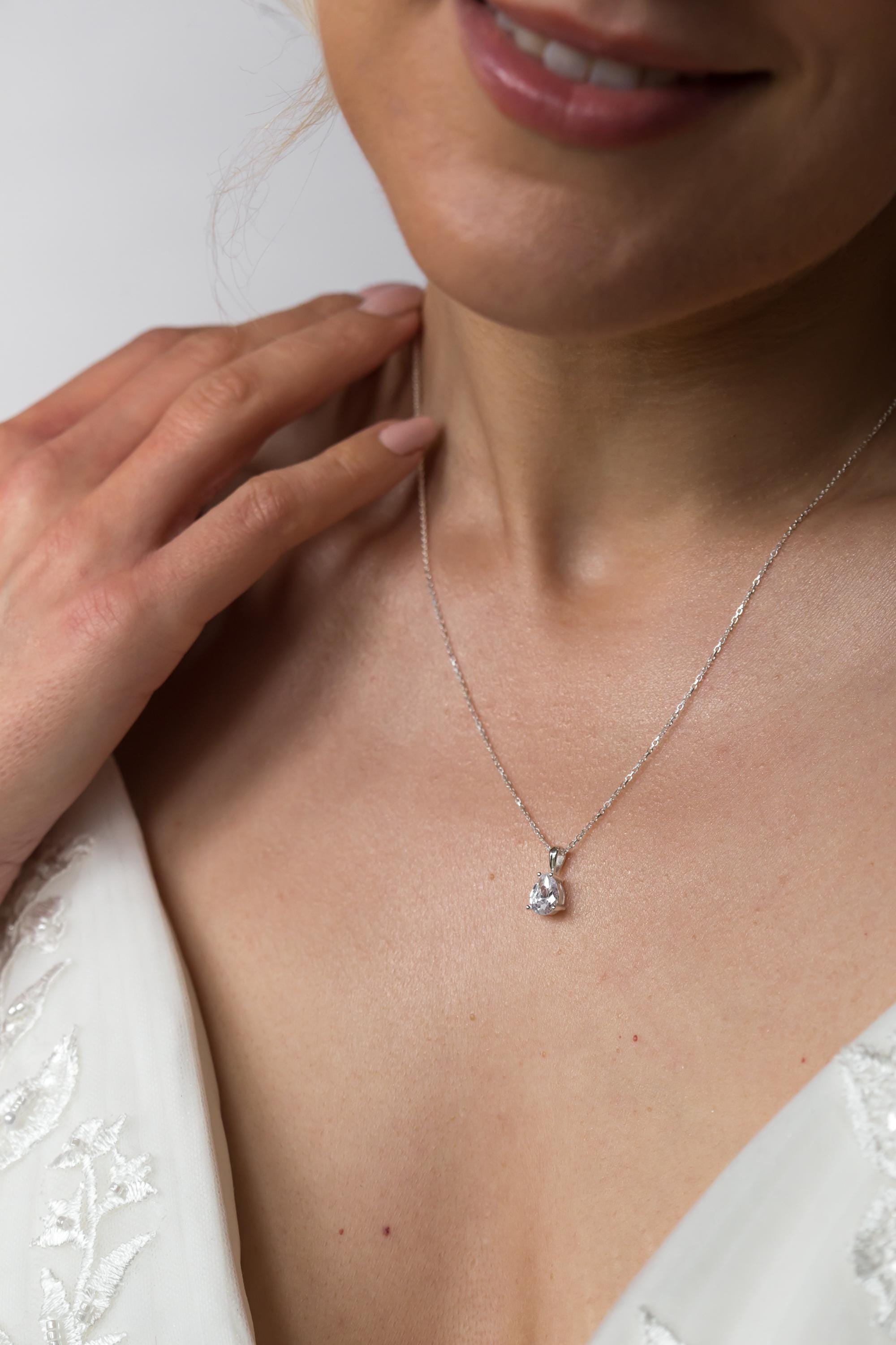 Long Drop Teardrop Earrings | Bridal Jewellery Set | Wedding Earrings | Gift | Bride