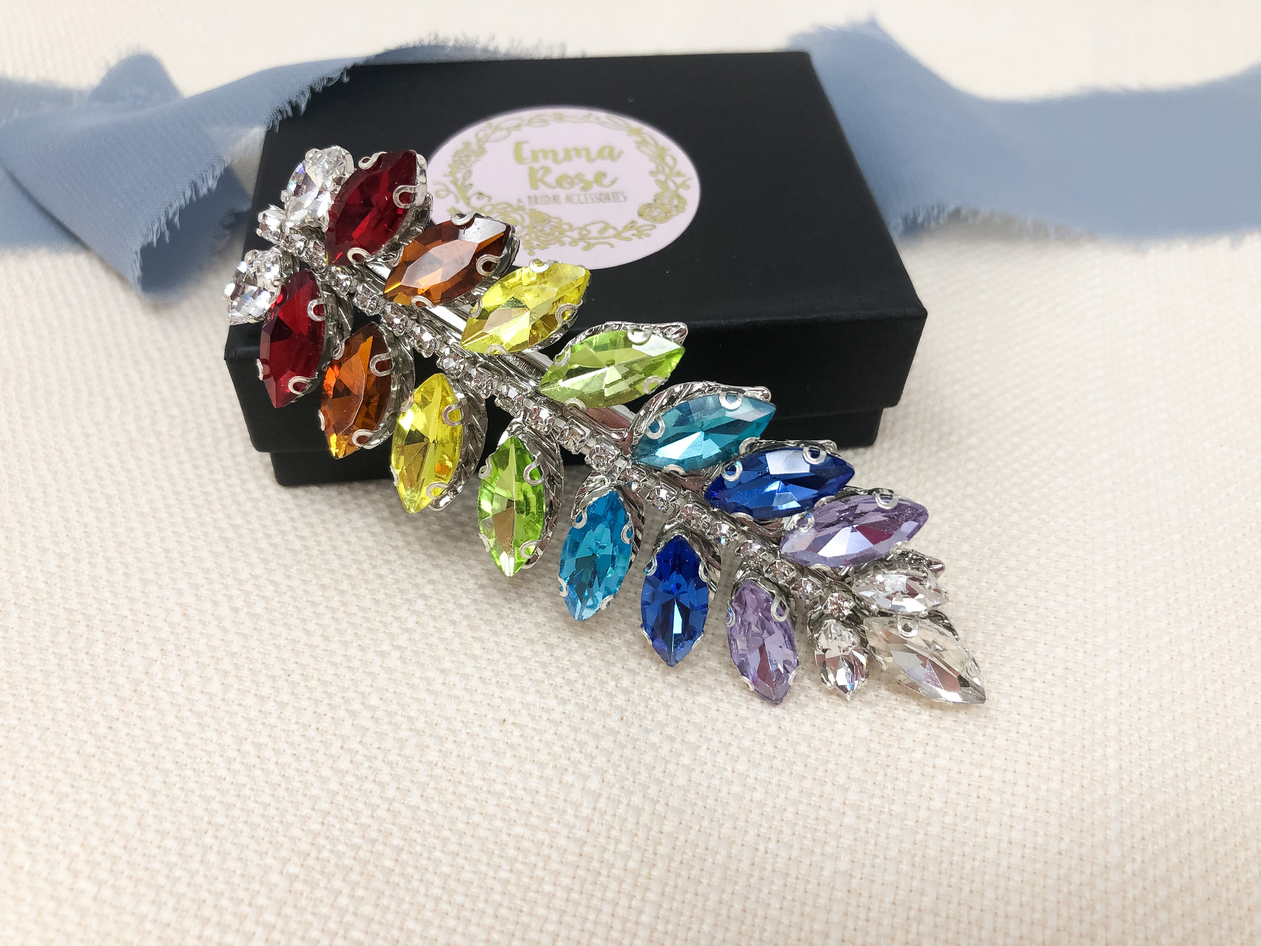 Crystal Rainbow Bridal Comb