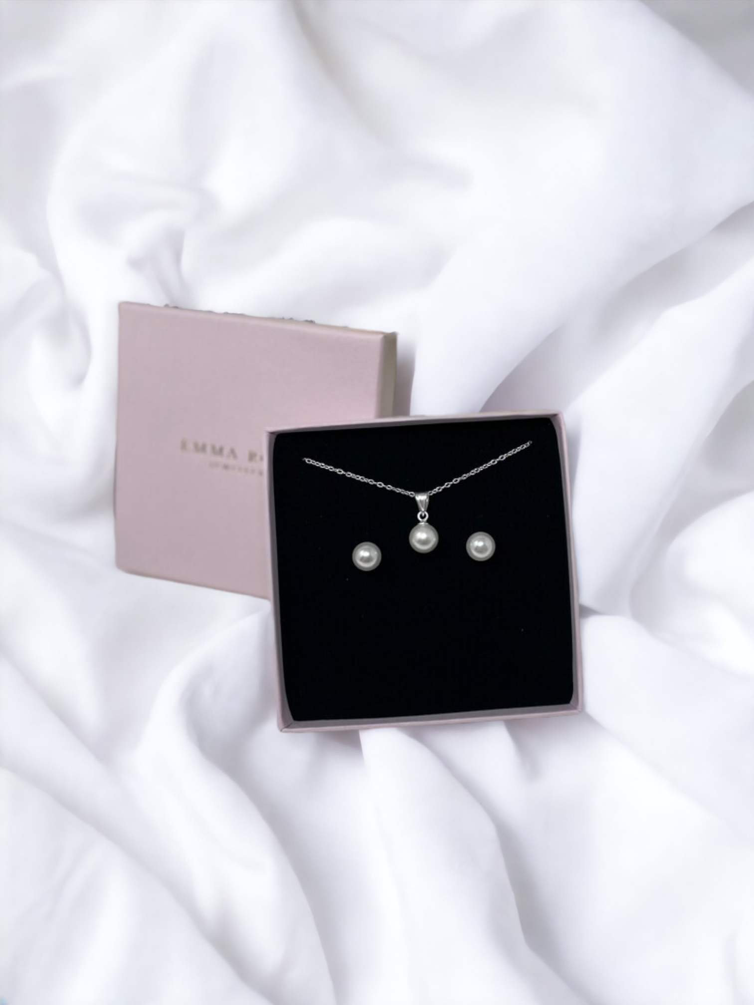 Sterling Silver Small Pearl Jewellery Set