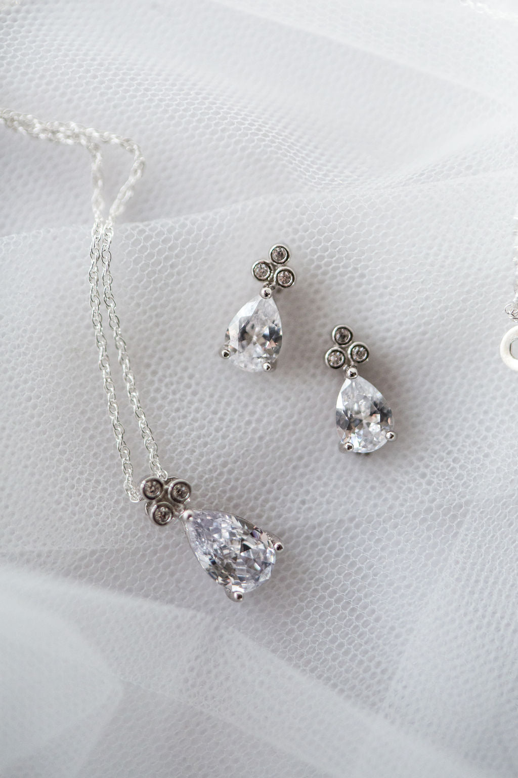 Sterling Silver Small Drop Jewellery Set